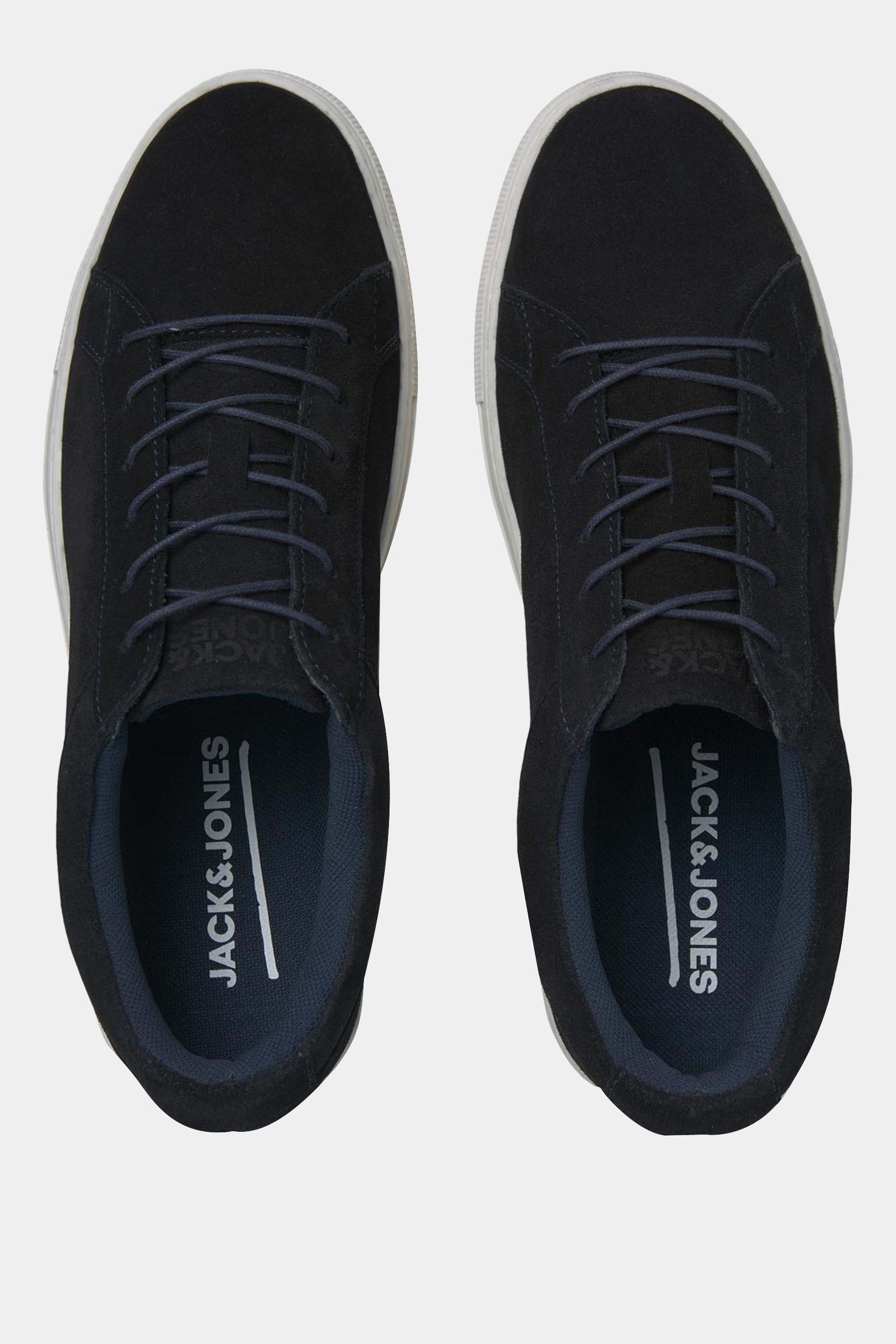JACK & JONES Big & Tall Black Suede Trainers | BadRhino 4