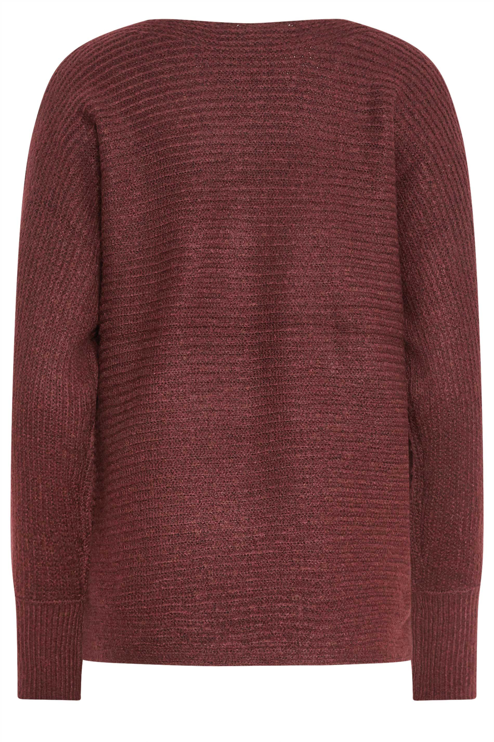 LTS Tall Womens Burgundy Red Long Sleeve Knit Jumper | Long Tall Sally 7