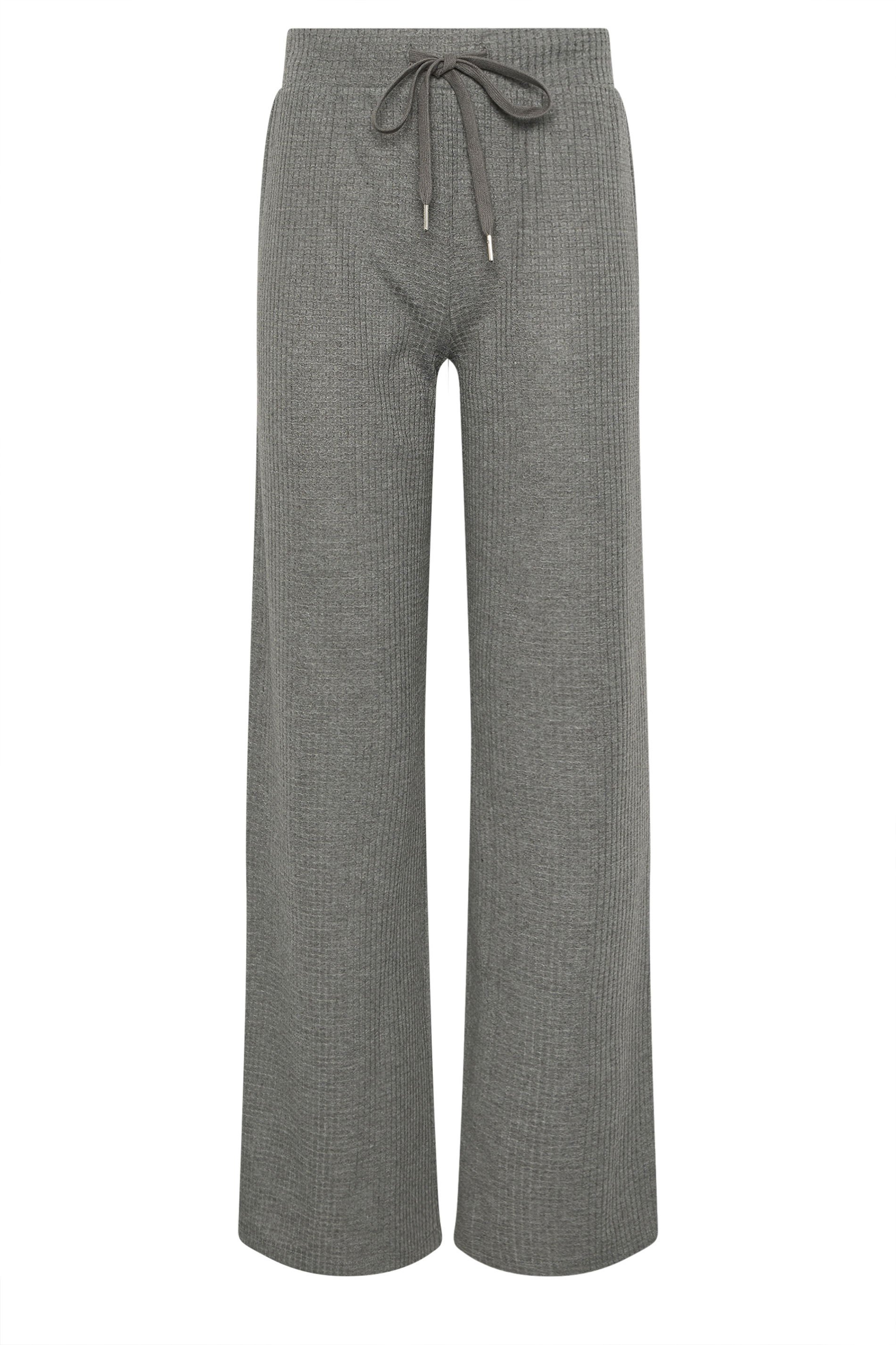 LTS Tall Charcoal Grey Waffle Lounge Trousers | Long Tall Sally 5