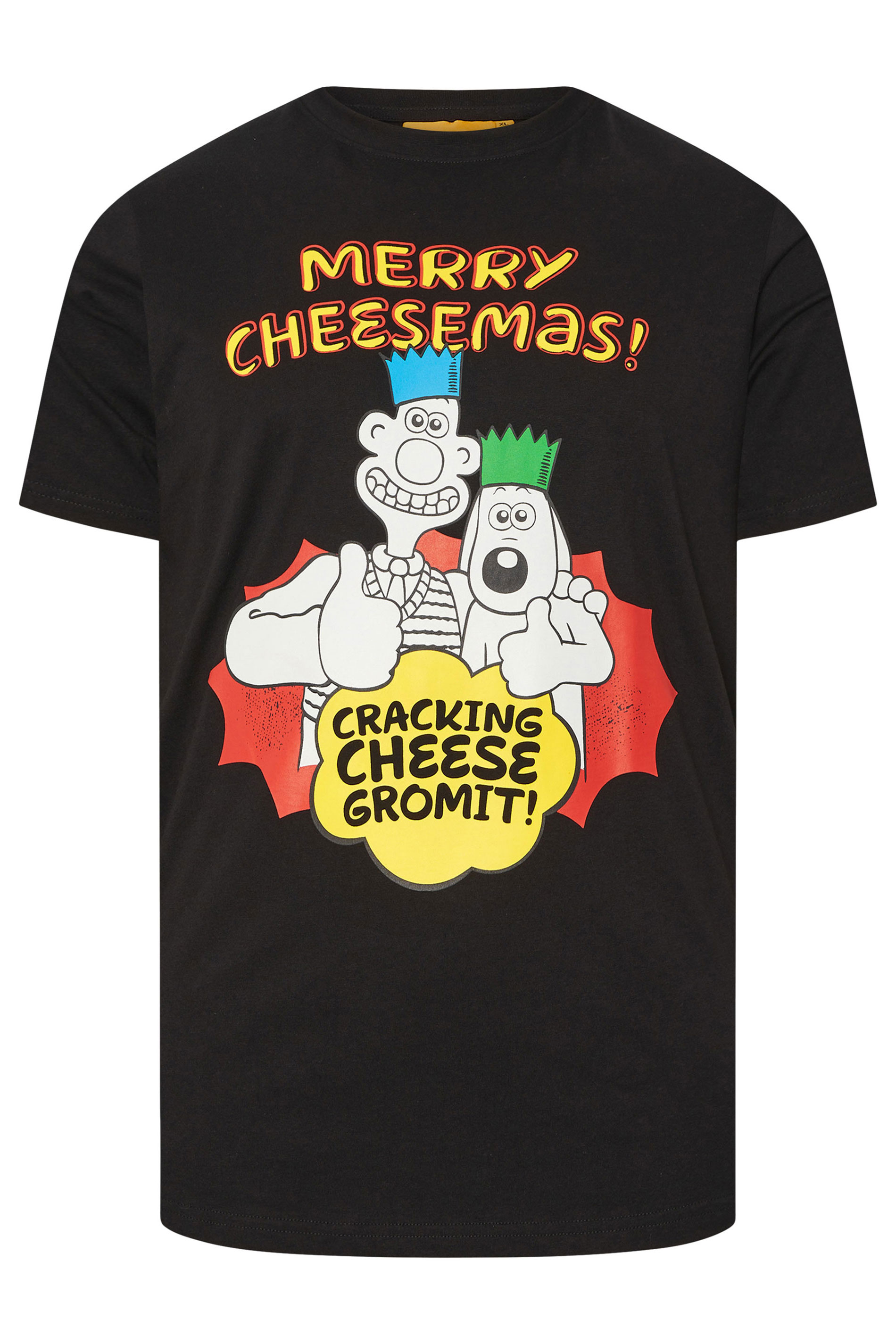 BadRhino Big & Tall Black Wallace & Gromit Graphic T-Shirt | BadRhino 6