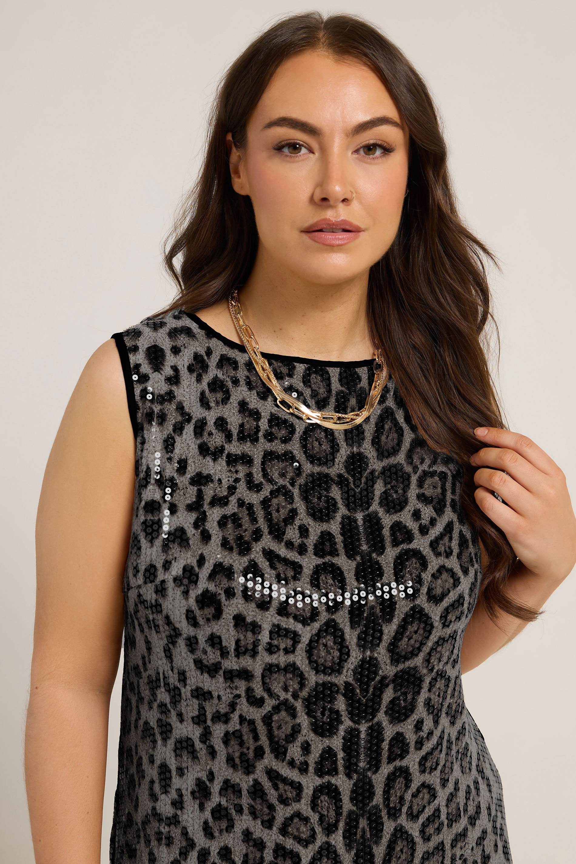 Gold Tone Mixed Chain Twist Necklace | Yours Clothing 1