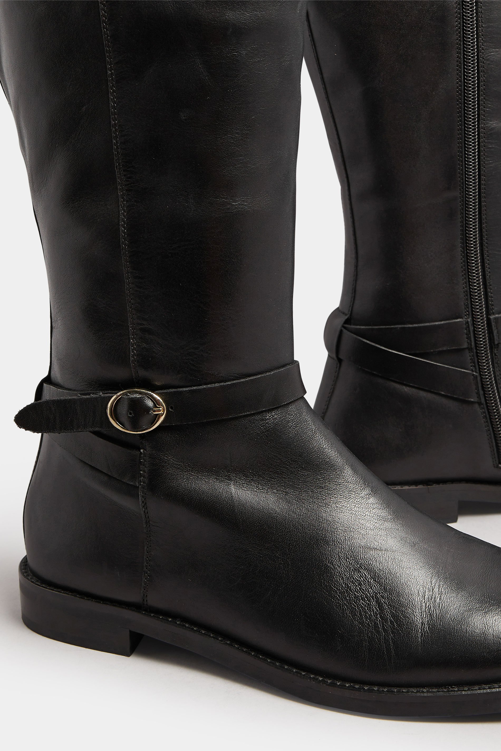 LTS Black Leather Knee High Riding Boot | Long Tall Sally 5