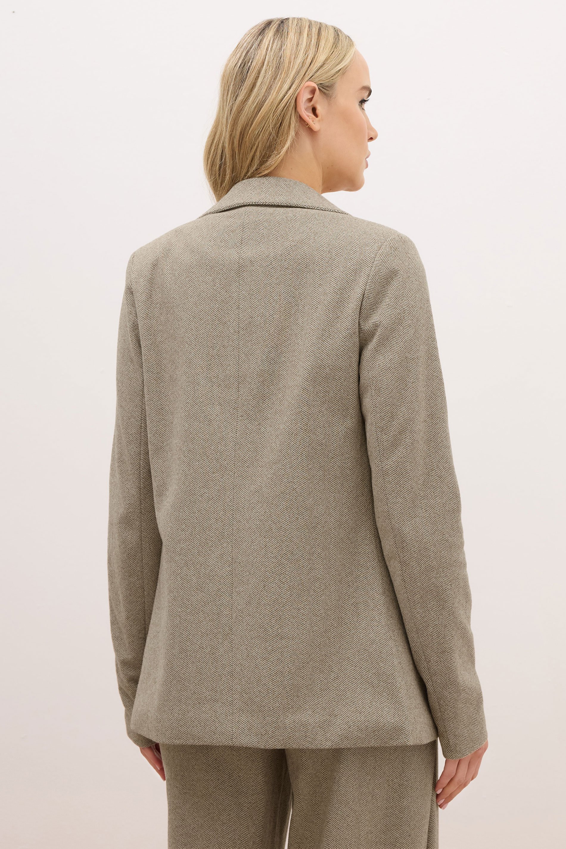 LTS PREMIUM Tall Brown Herringbone Blazer | Long Tall Sally 4