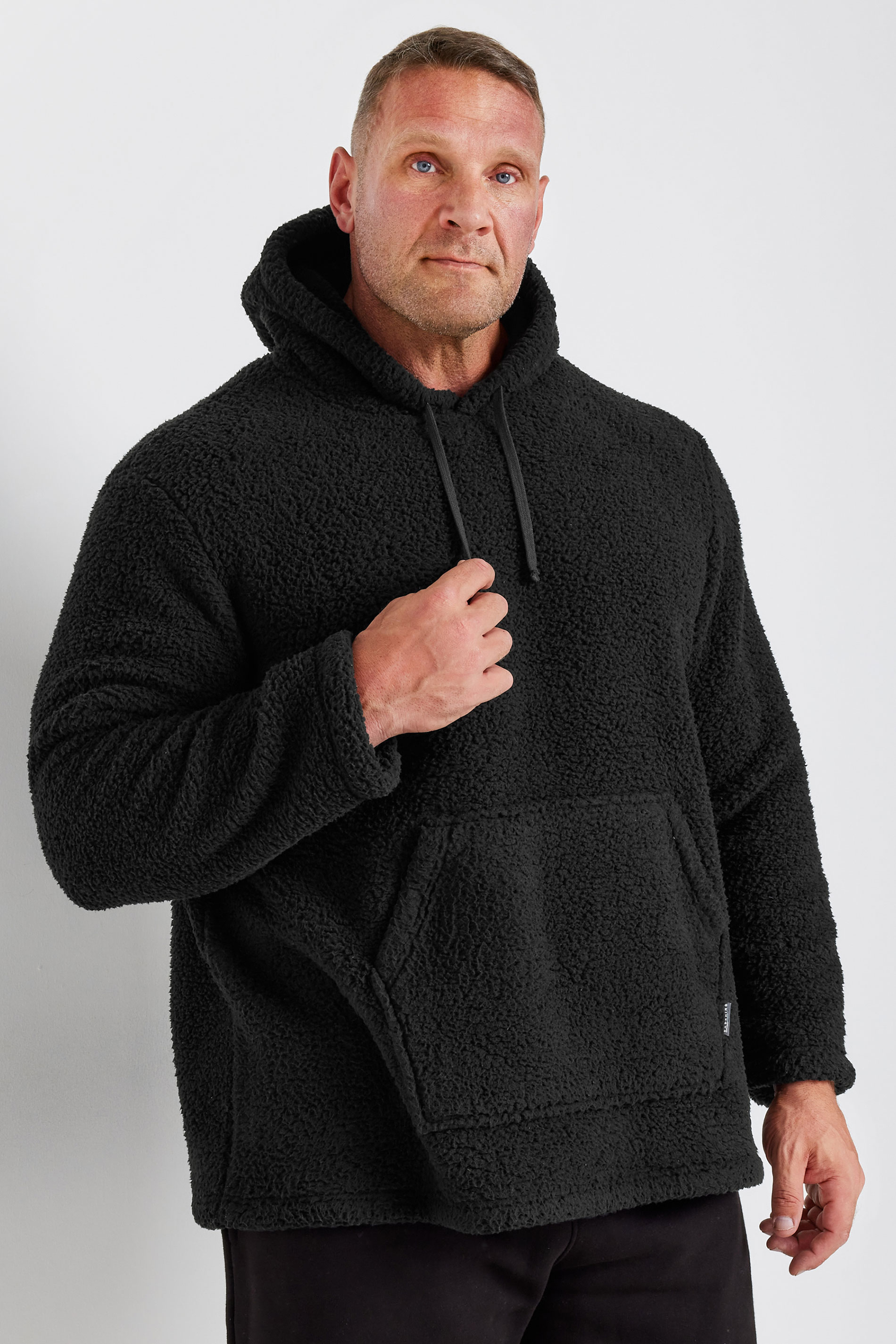 BadRhino Big & Tall Black Borg Lounge Hoodie | BadRhino 2