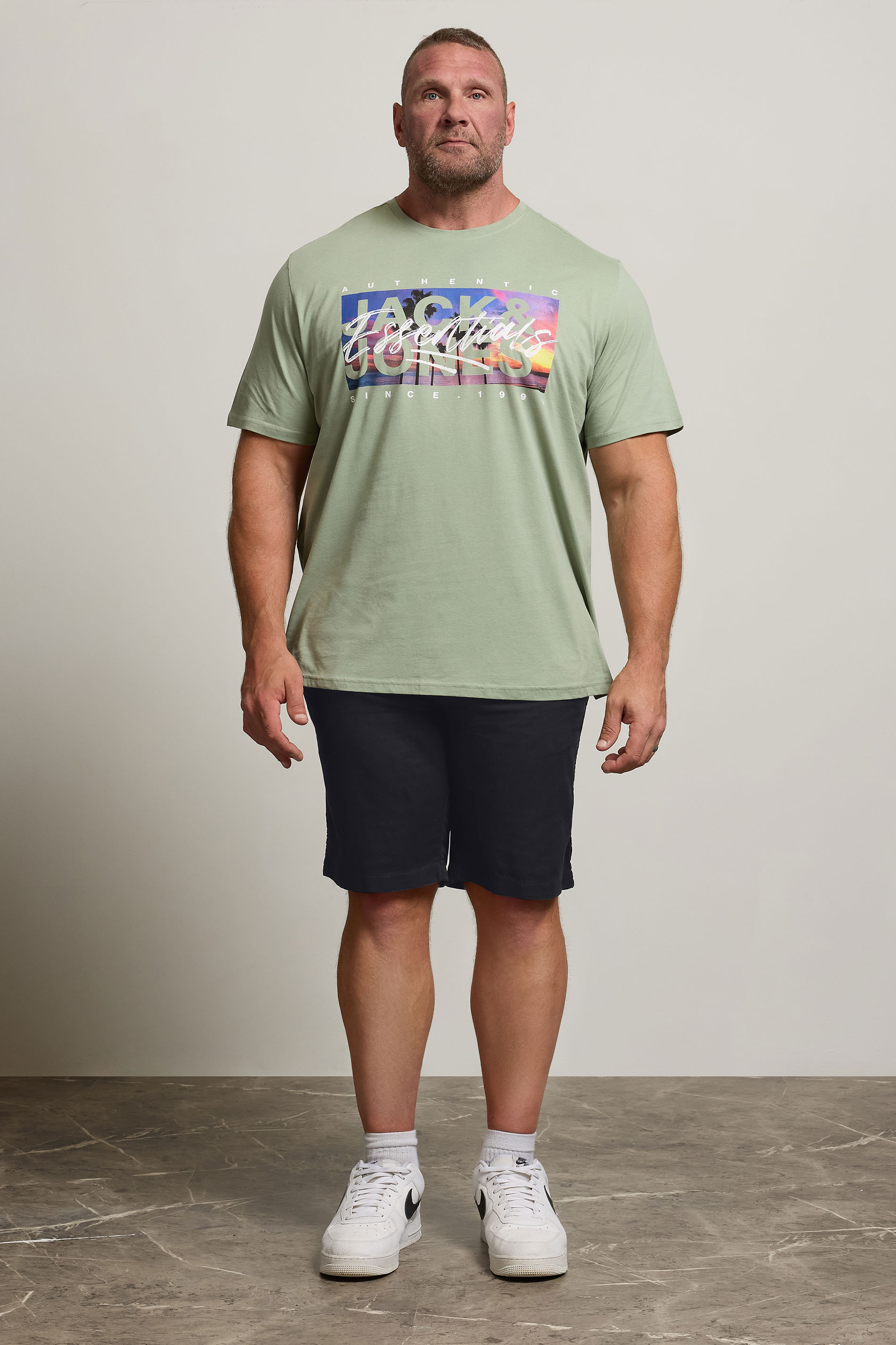 JACK & JONES Big & Tall Black Campaign Shorts | BadRhino 2