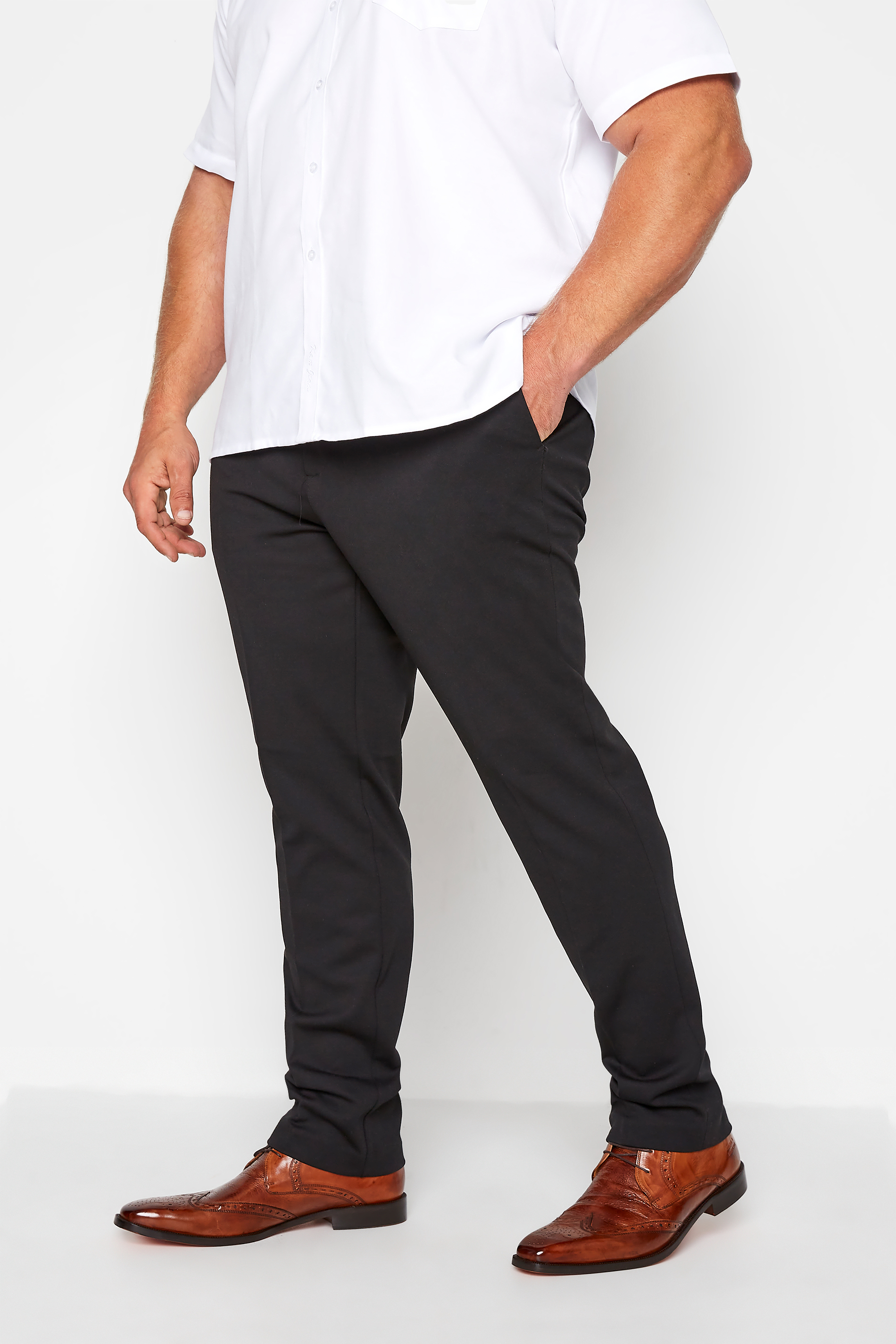 D555 Black Stretch Trousers | BadRhino 1