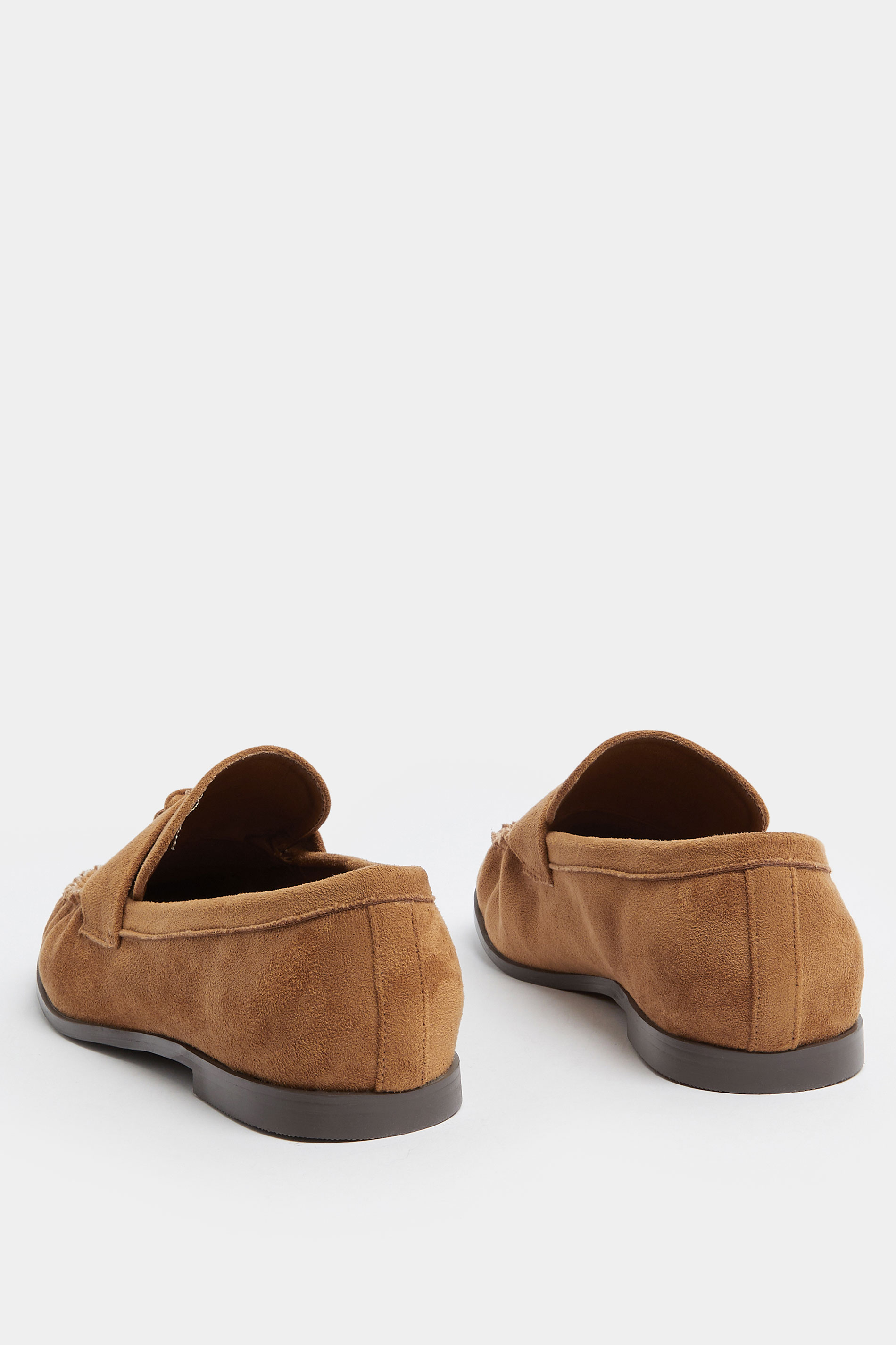 LTS Natural Brown Faux Suede Tassel Loafer In Standard Fit | Long Tall Sally 5