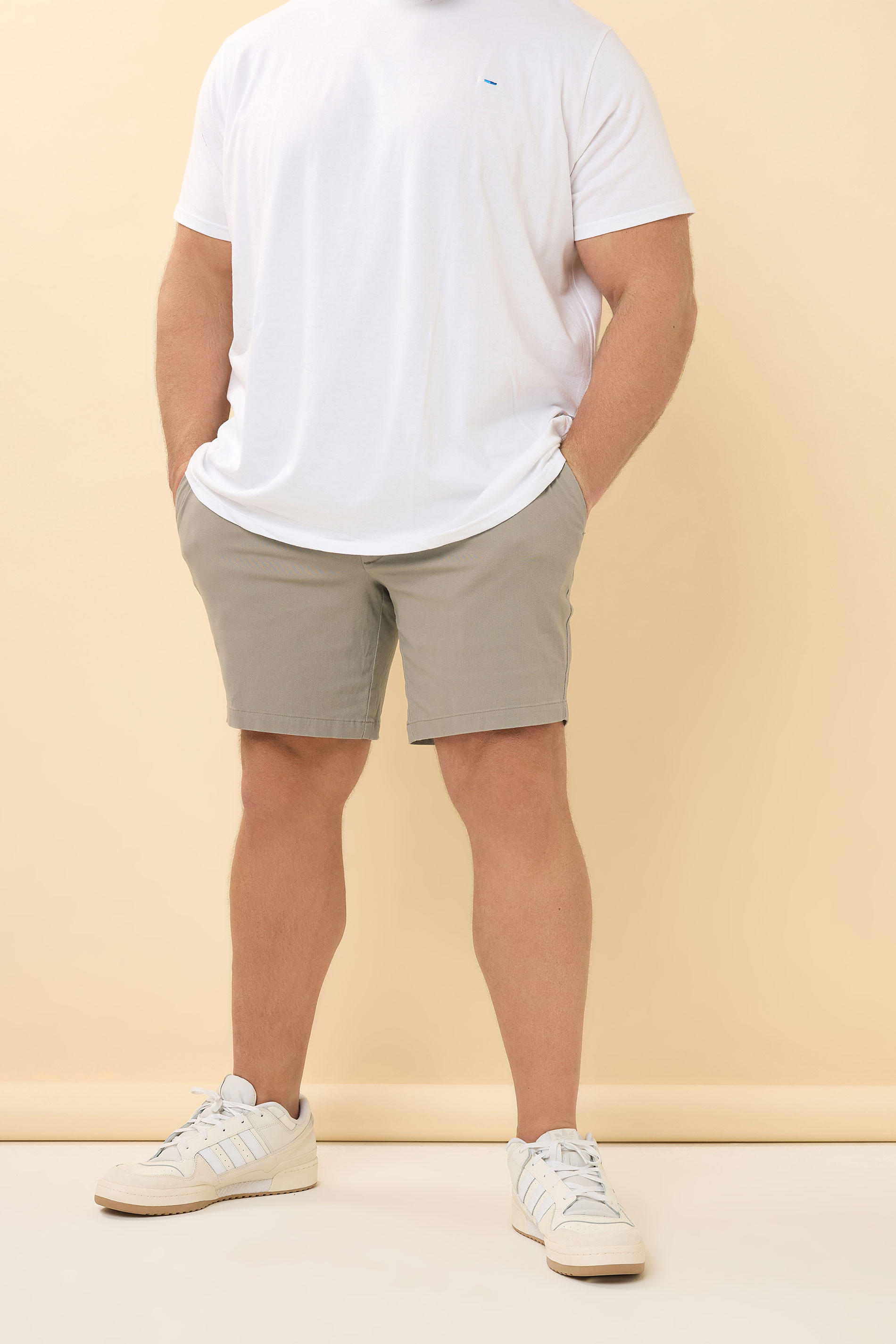BadRhino Big & Tall Beige Brown Stretch Chino Shorts | BadRhino 2
