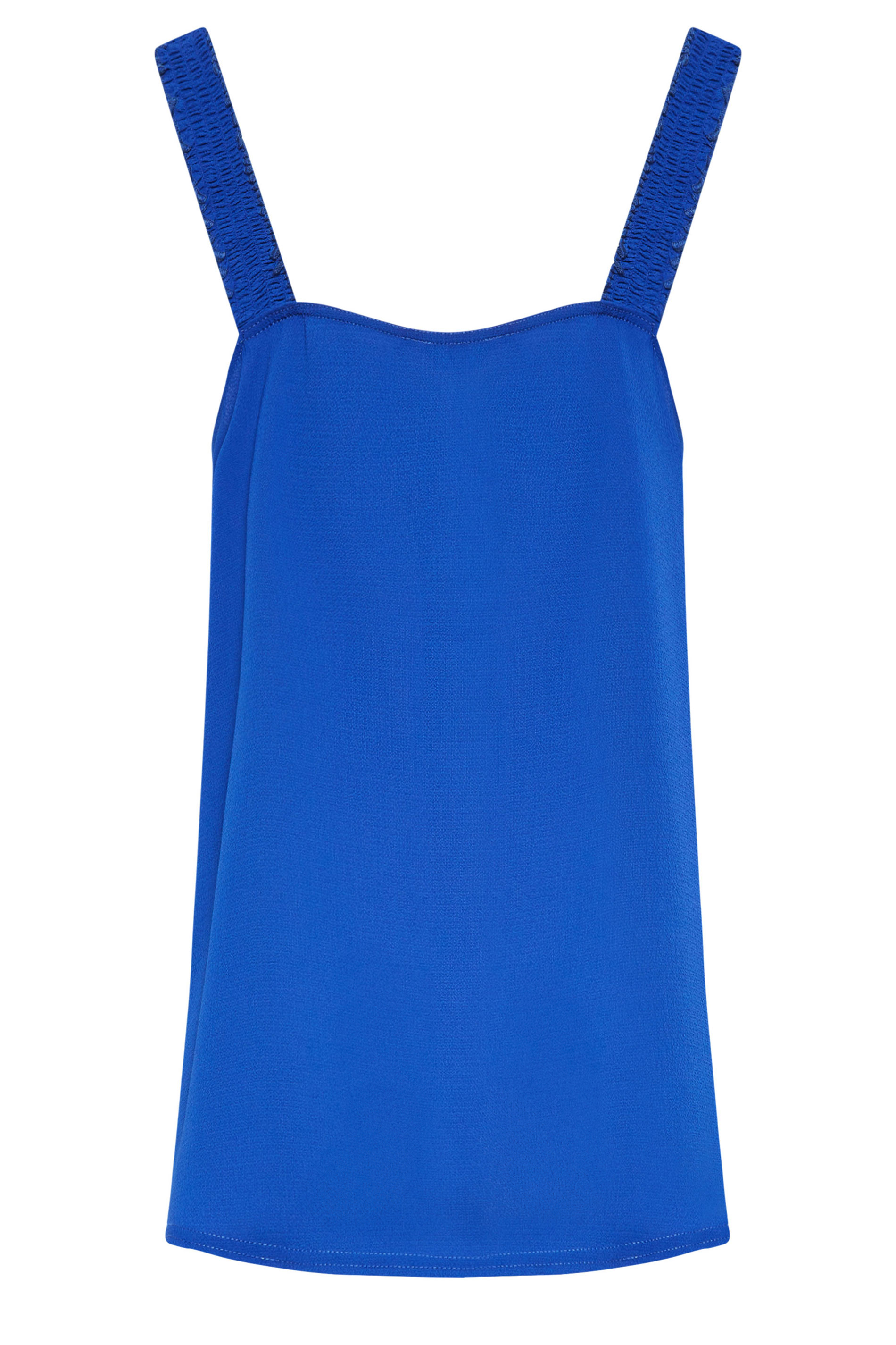 LTS Tall Women's Cobalt Blue Ruched Swing Cami Top 7