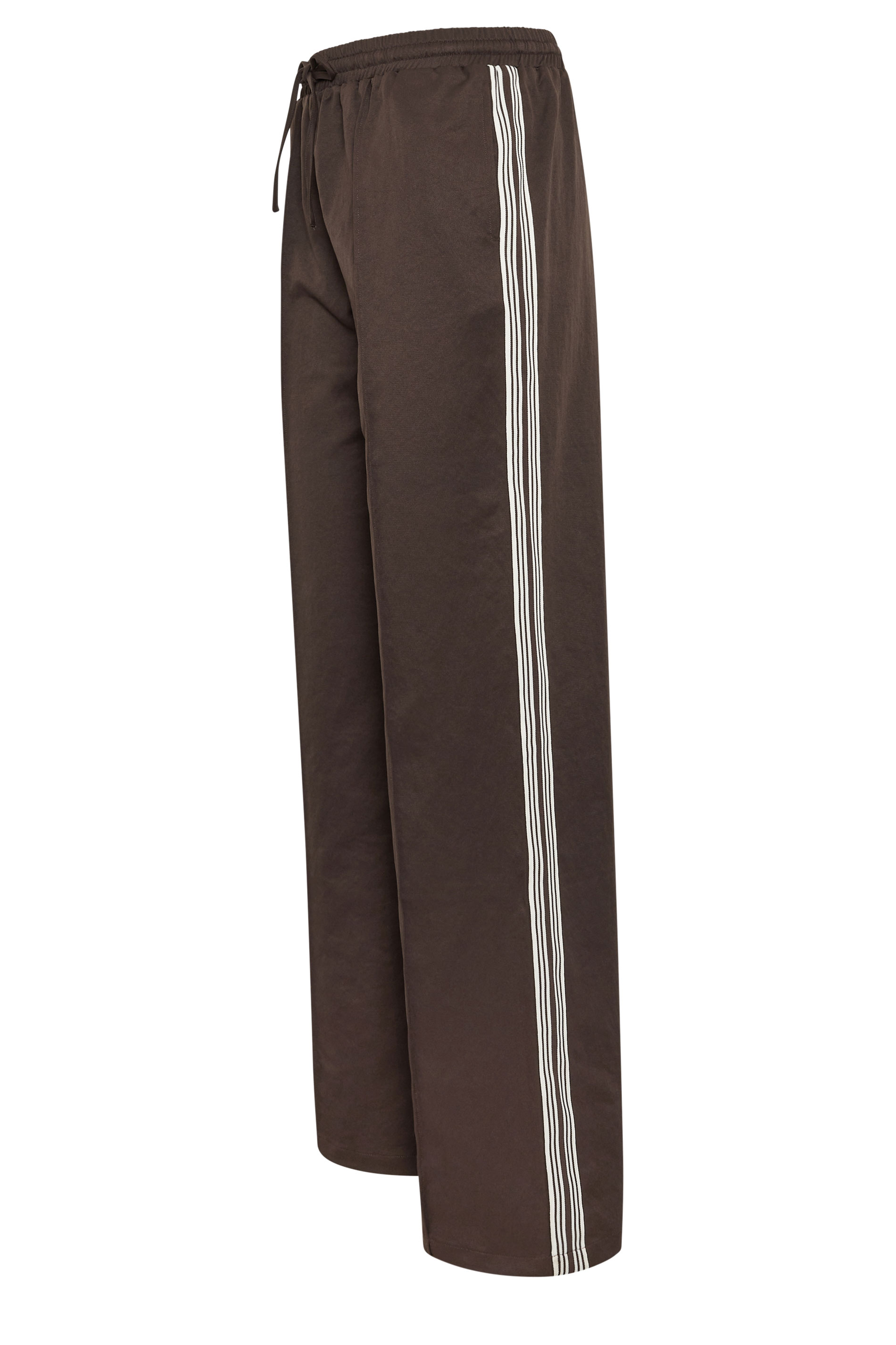 LTS Tall Women's Chocolate Brown Side Stripe Wide Leg Trousers | Long Tall Sally 8