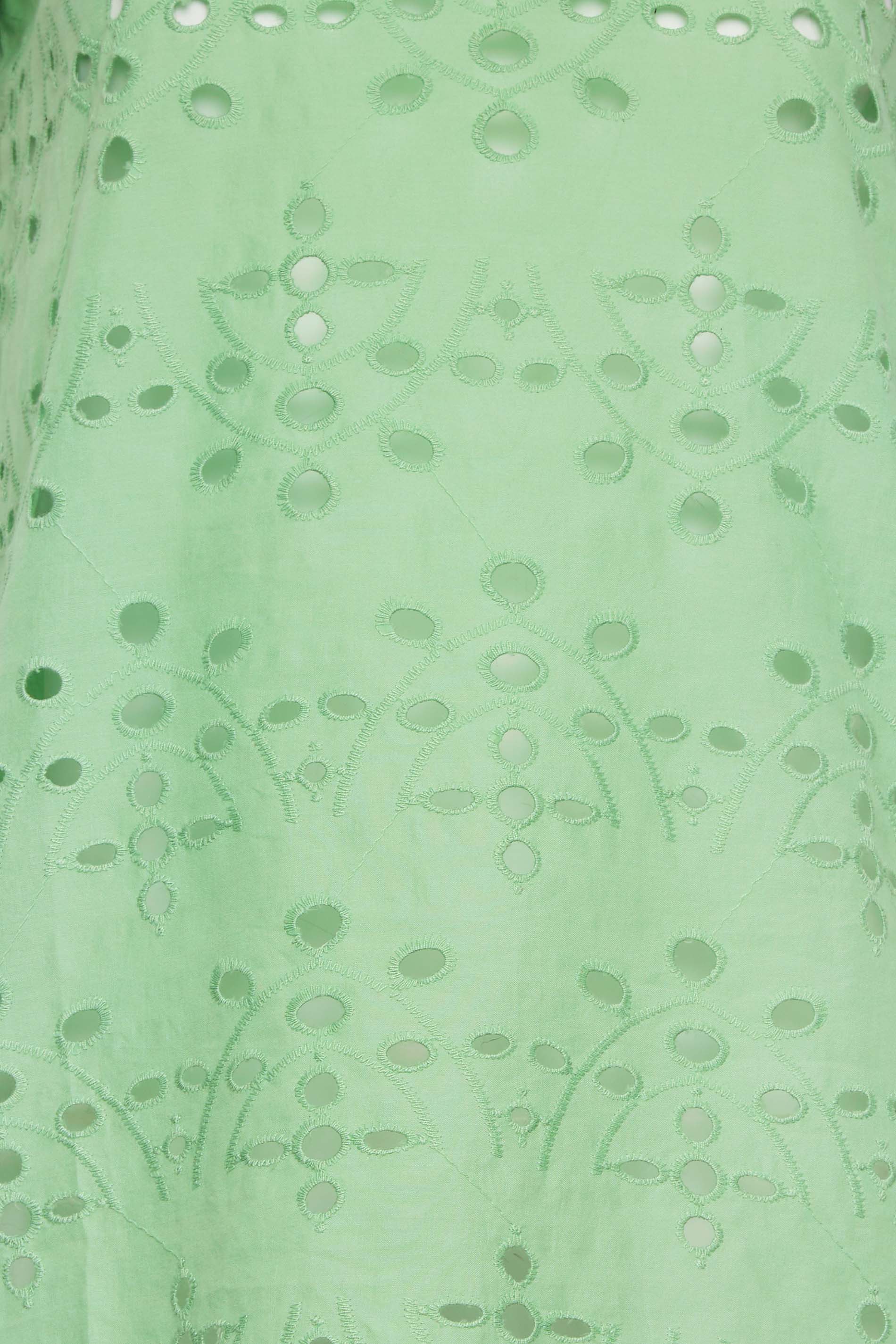 LTS Tall Women's Green Broderie Front T-Shirt | Long Tall Sally 5