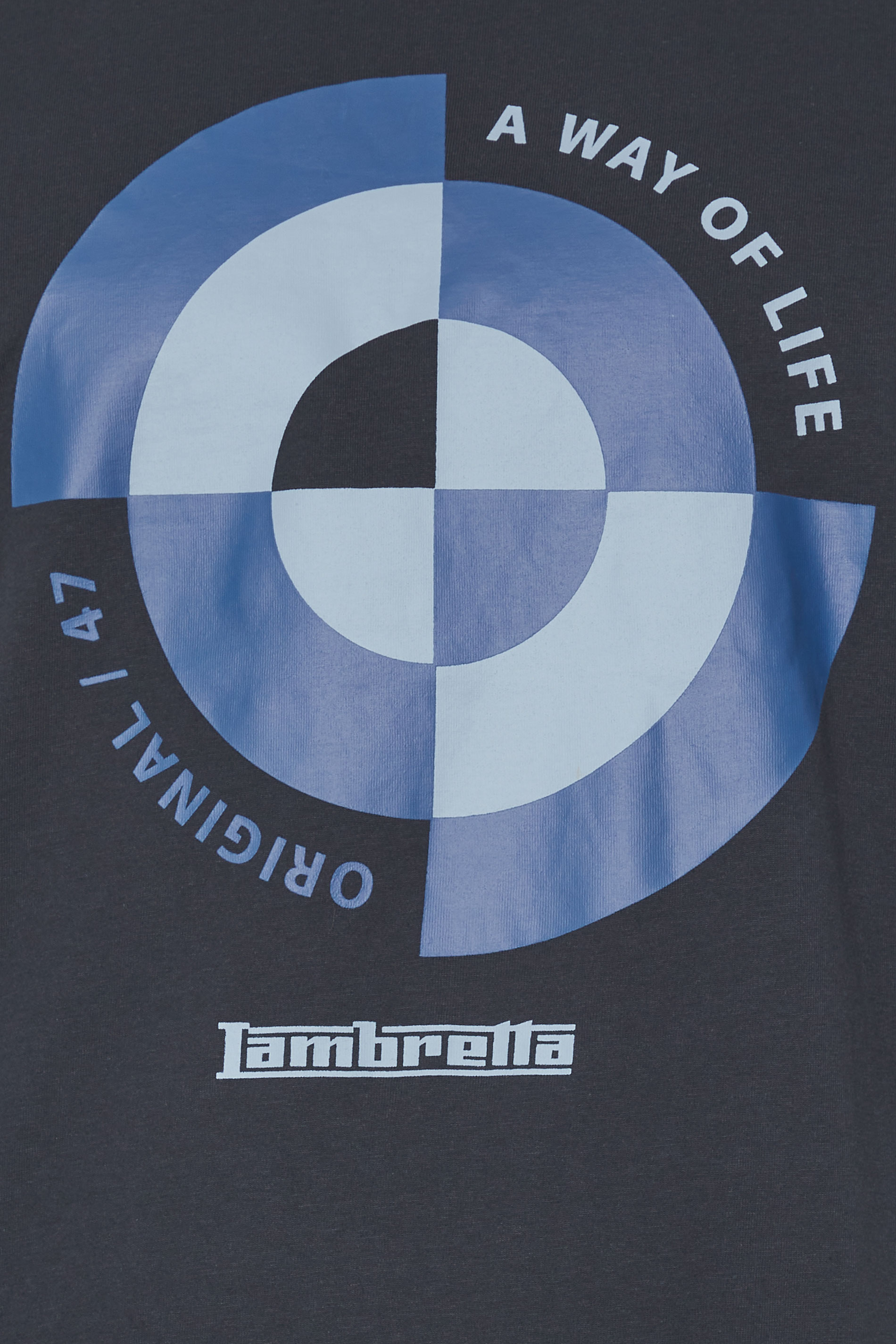 LAMBRETTA Big & Tall Navy Blue Target Quadrant T-Shirt | BadRhino 2