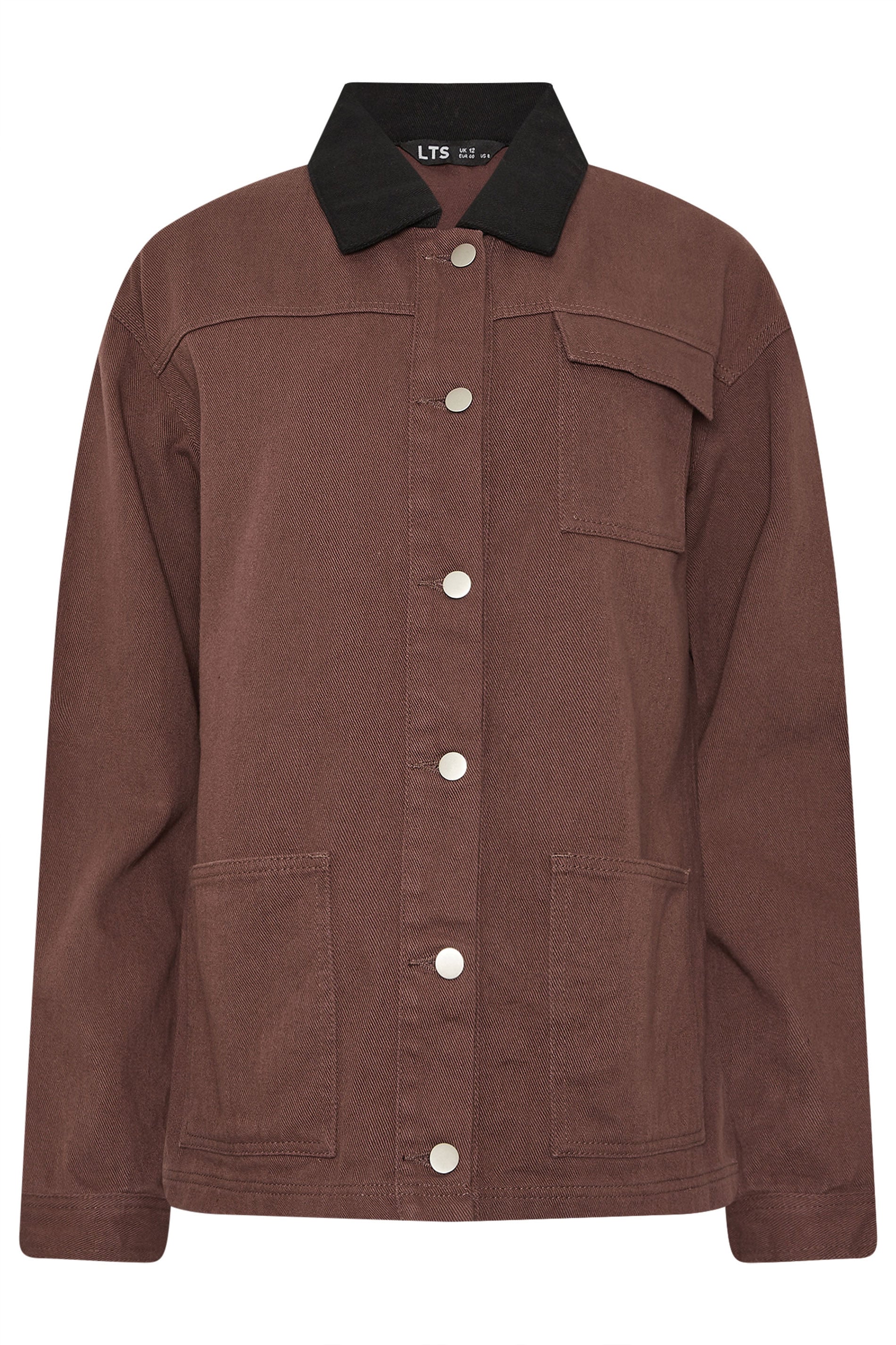 LTS Tall Women's Chocolate Brown Twill Barn Jacket | Long Tall Sally 6
