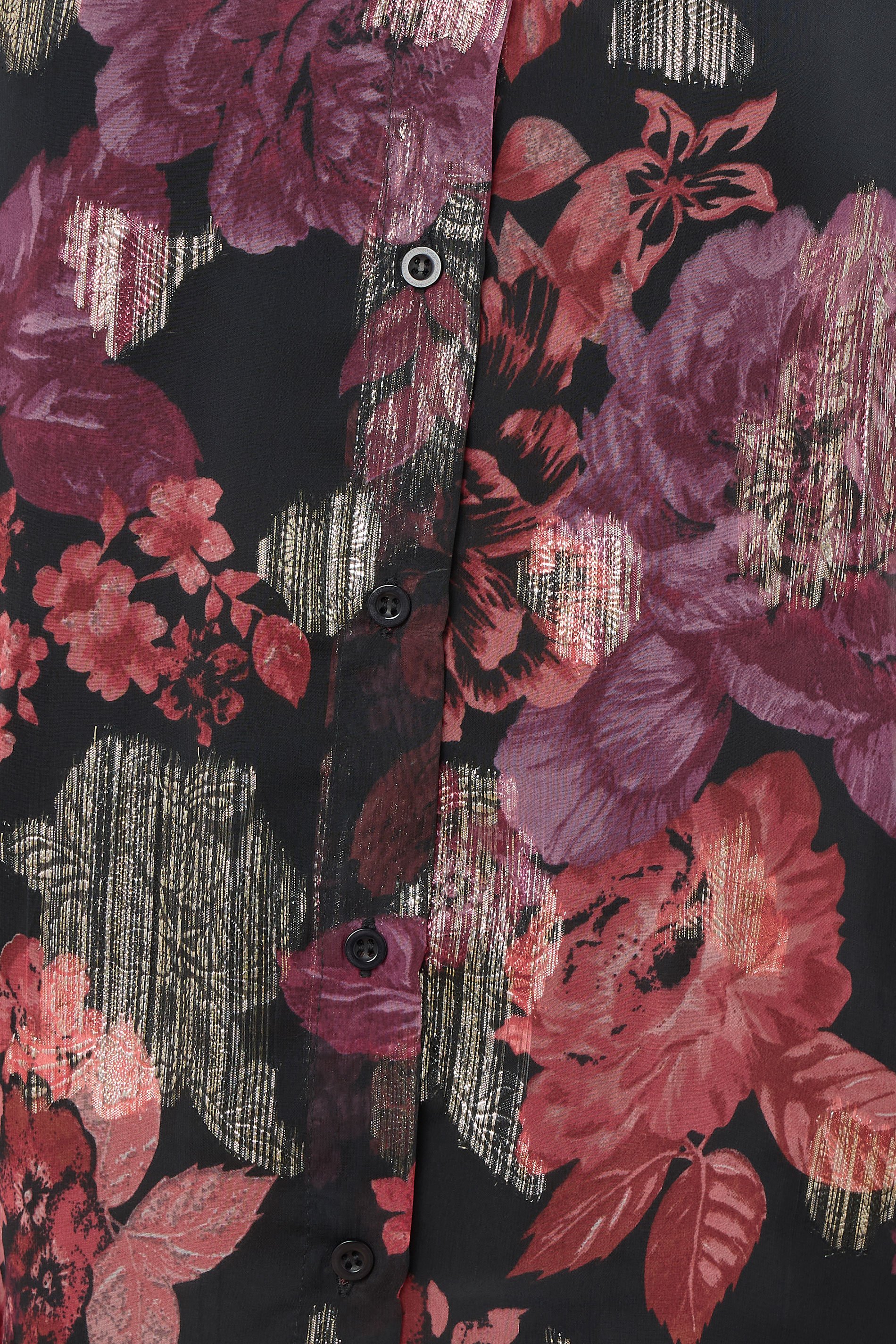 LTS Tall Black Rose Jacquard Balloon Sleeve Shirt | Long Tall Sally 4