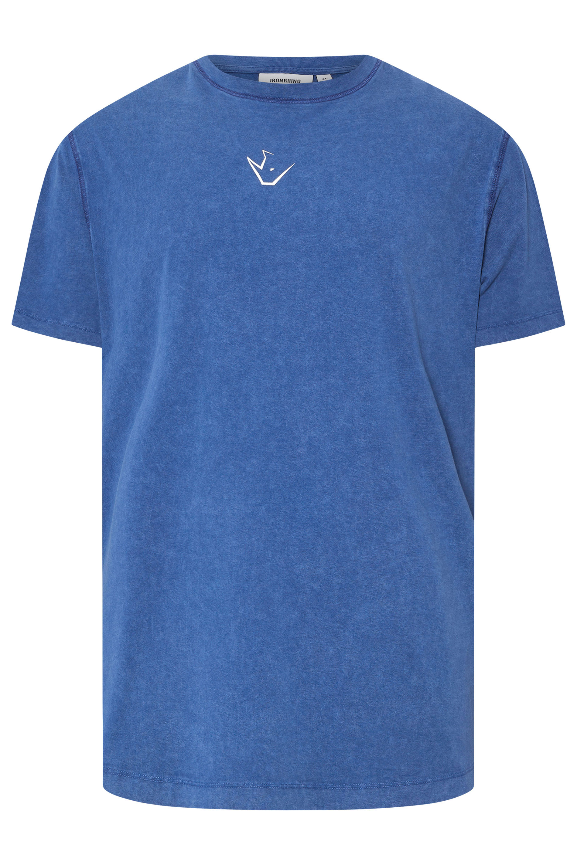 IronRhino Big & Tall Blue Acid Wash 'Barbell Club' T-Shirt | BadRhino 7