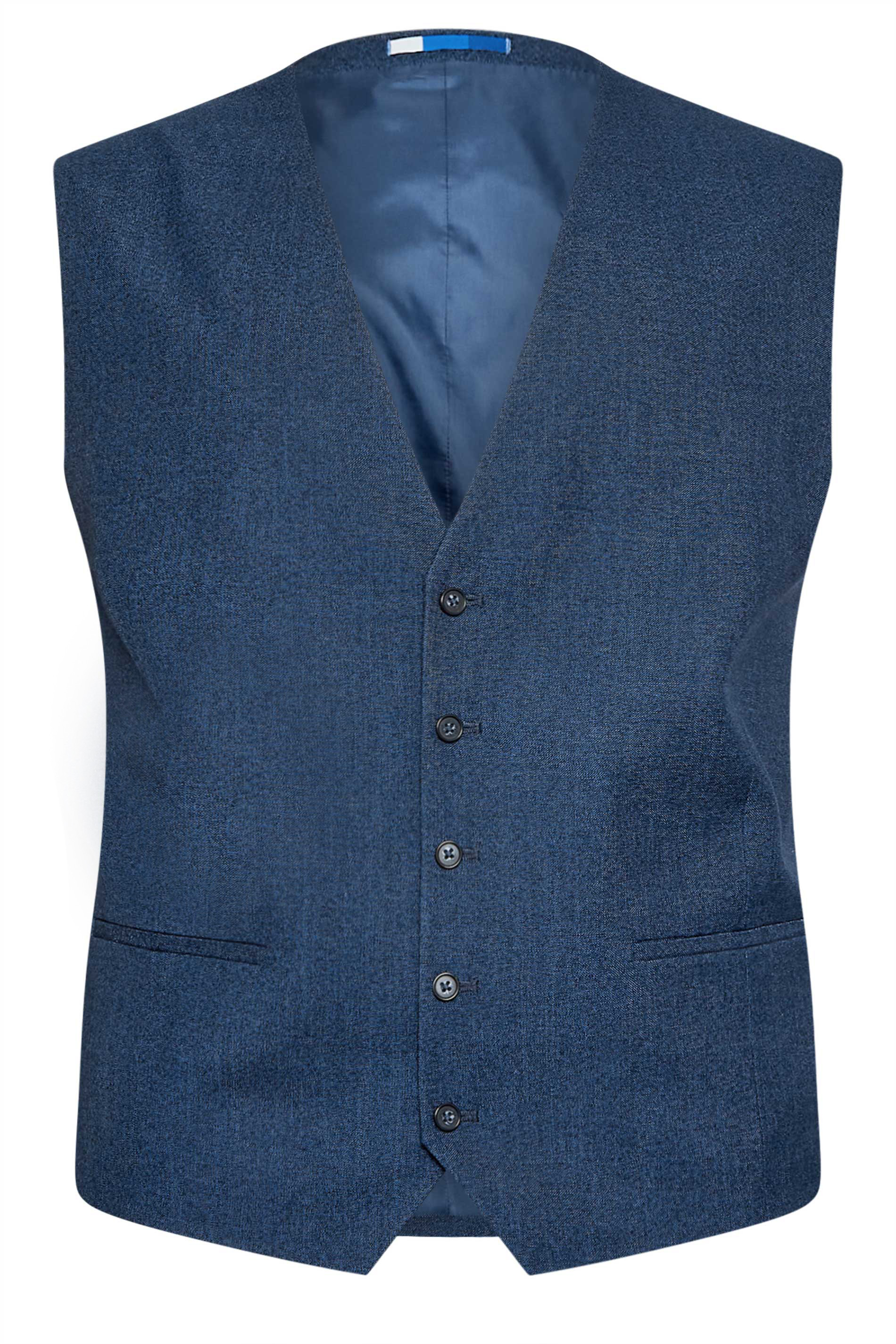 BadRhino Big & Tall Blue Wedding Suit Waistcoat | BadRhino 5