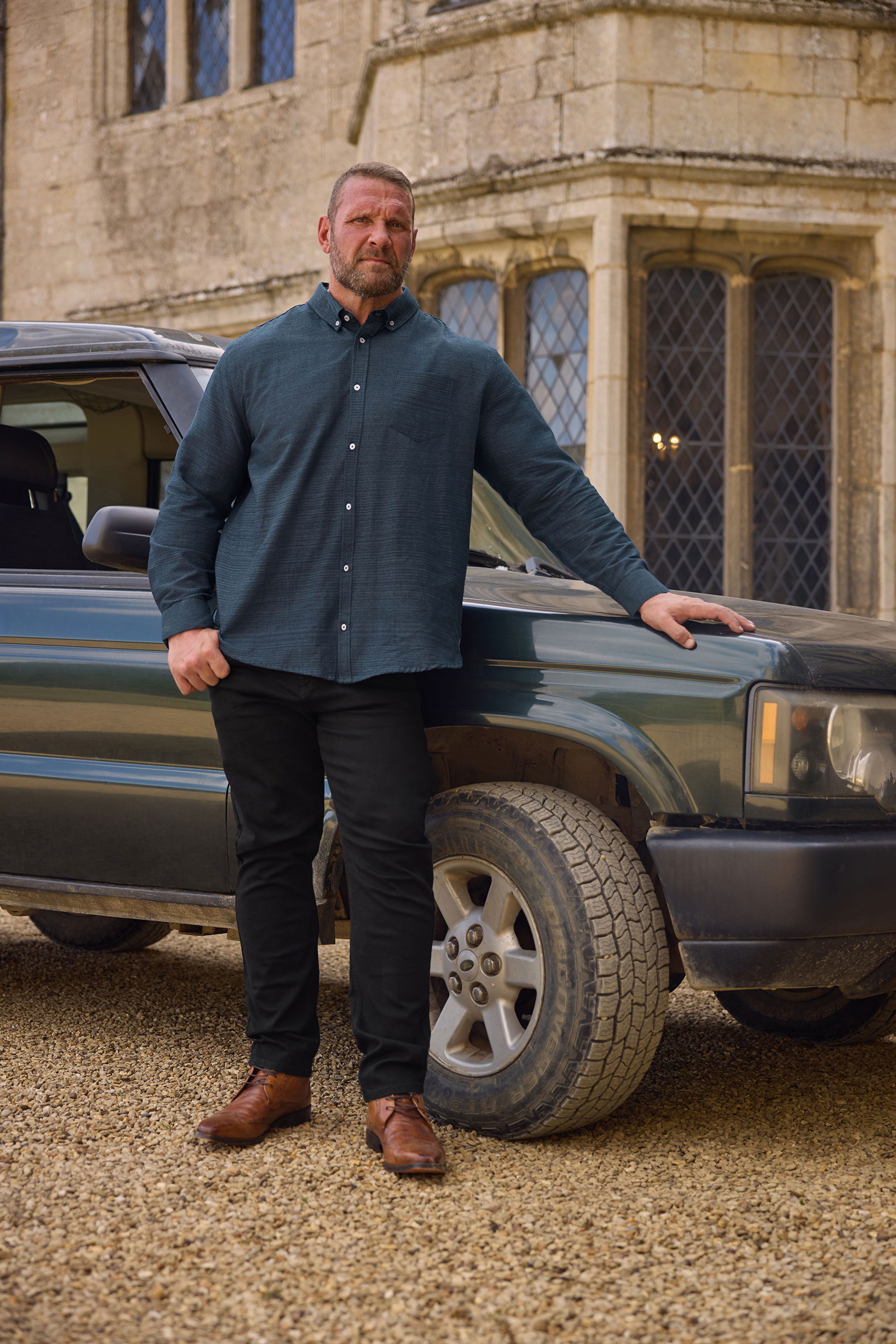 BadRhino Big & Tall Navy Blue Long Sleeve Slub Shirt | BadRhino 6