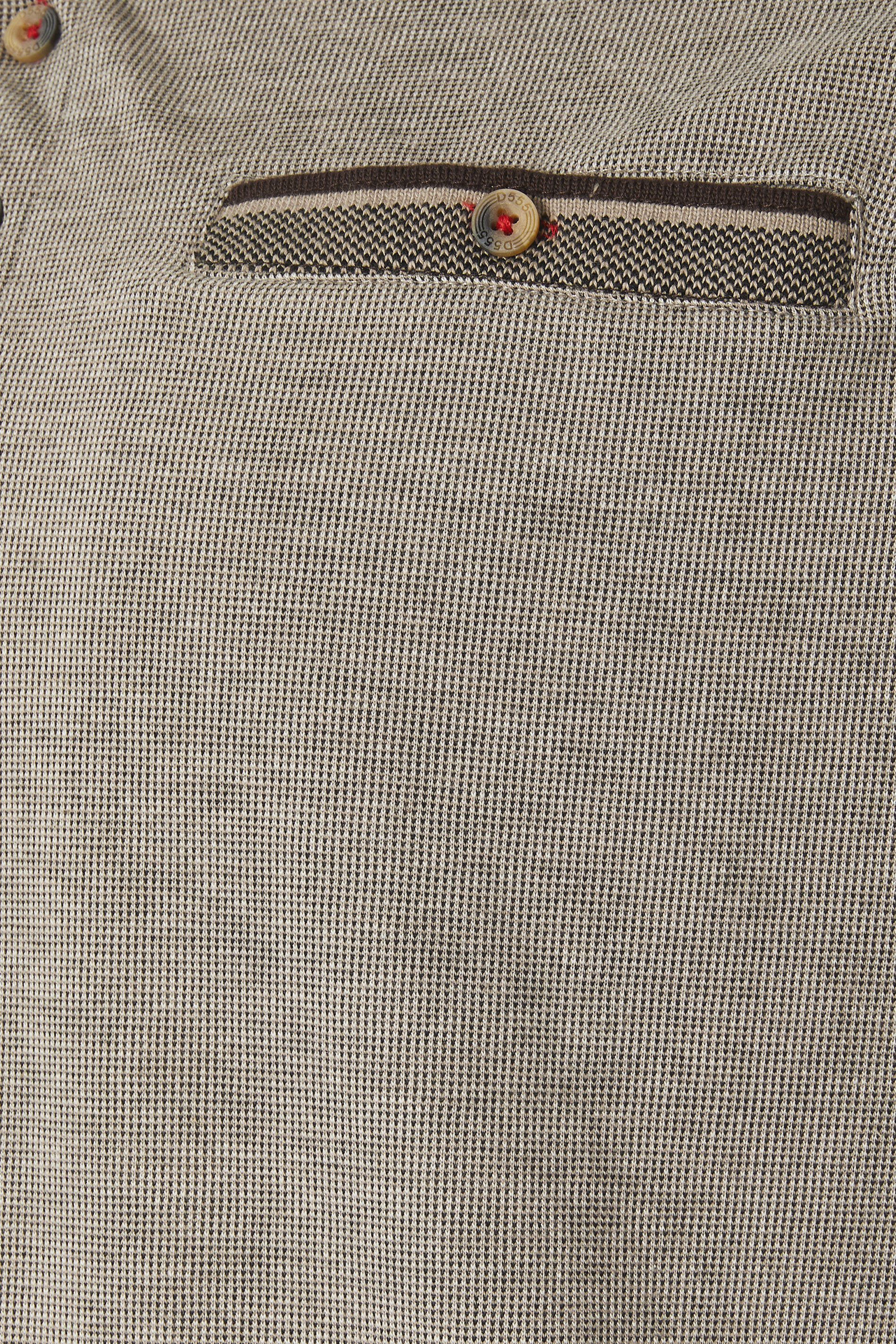 D555 Big & Tall Stone Brown Jacquard Polo Shirt | BadRhino 2