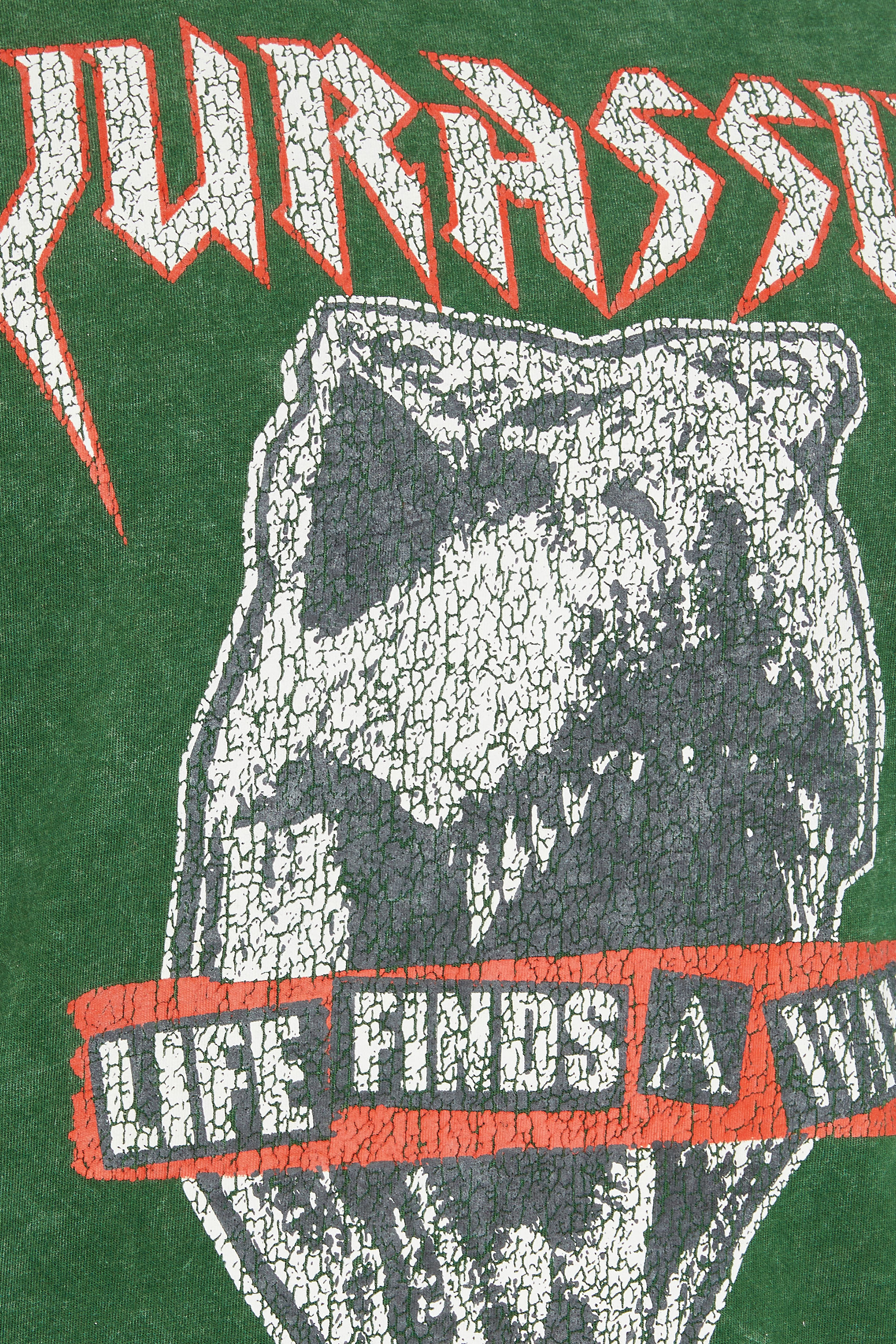 BadRhino Big & Tall Green Acid Wash Jurassic Park Graphic T-Shirt | BadRhino 7