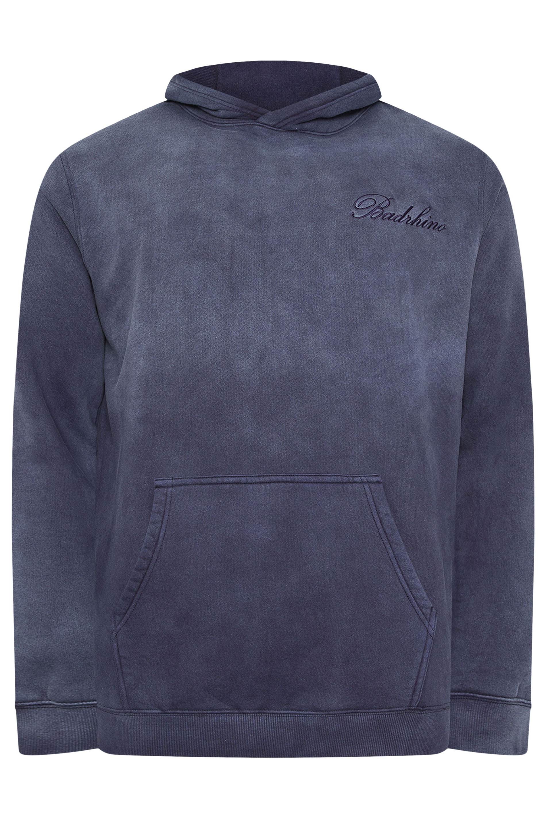 BadRhino Big & Tall Navy Blue Sun Bleached Hoodie | BadRhino 6