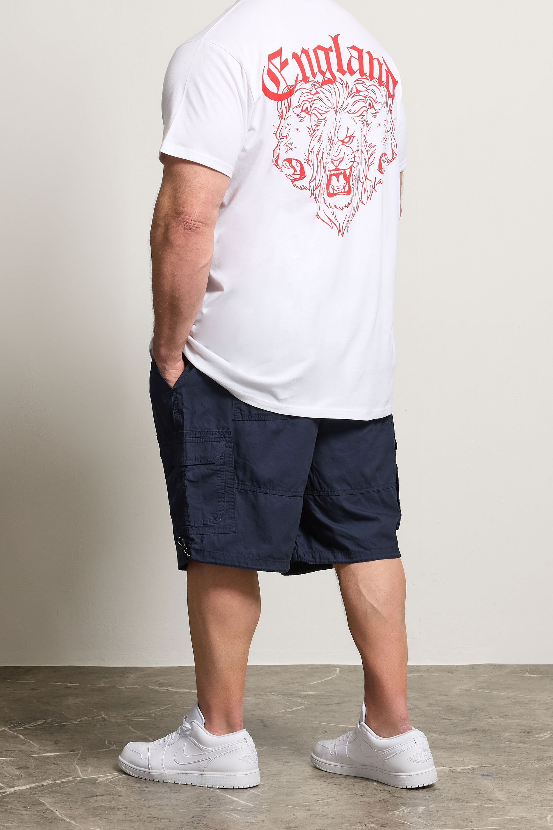 BadRhino Big & Tall Navy Blue Lightweight Waist Cargo Shorts | BadRhino 2