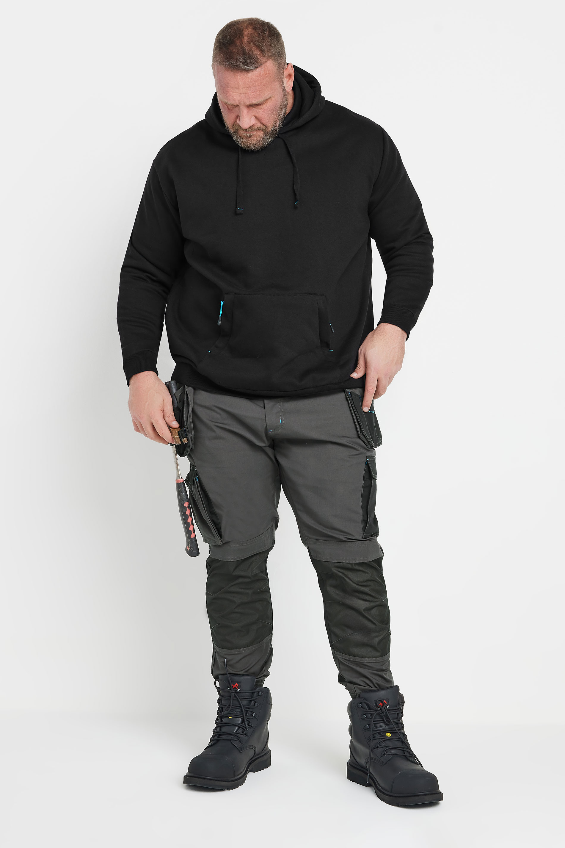 BadRhino Big & Tall Black WorkWear Hoodie | BadRhino 3