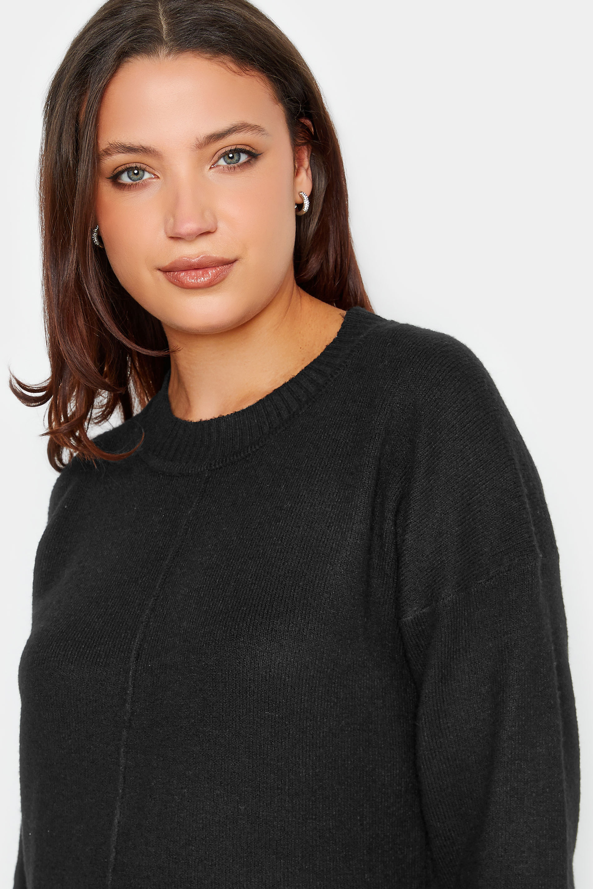 LTS Tall Women's Black Knitted Midi Dress | Long Tall Sally  2