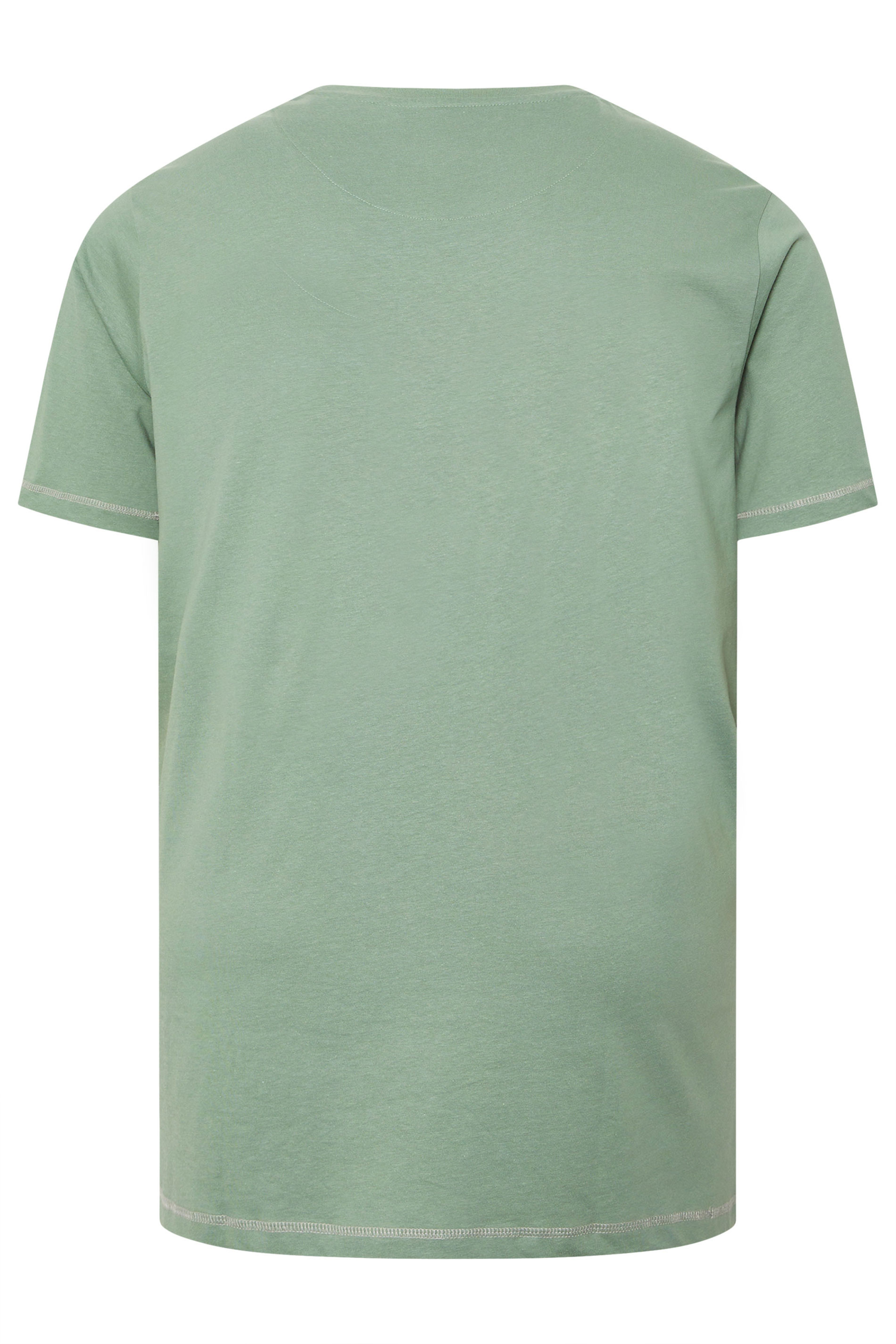 KAM Big & Tall Sage Green 'Summer Club' T-Shirt | BadRhino 4