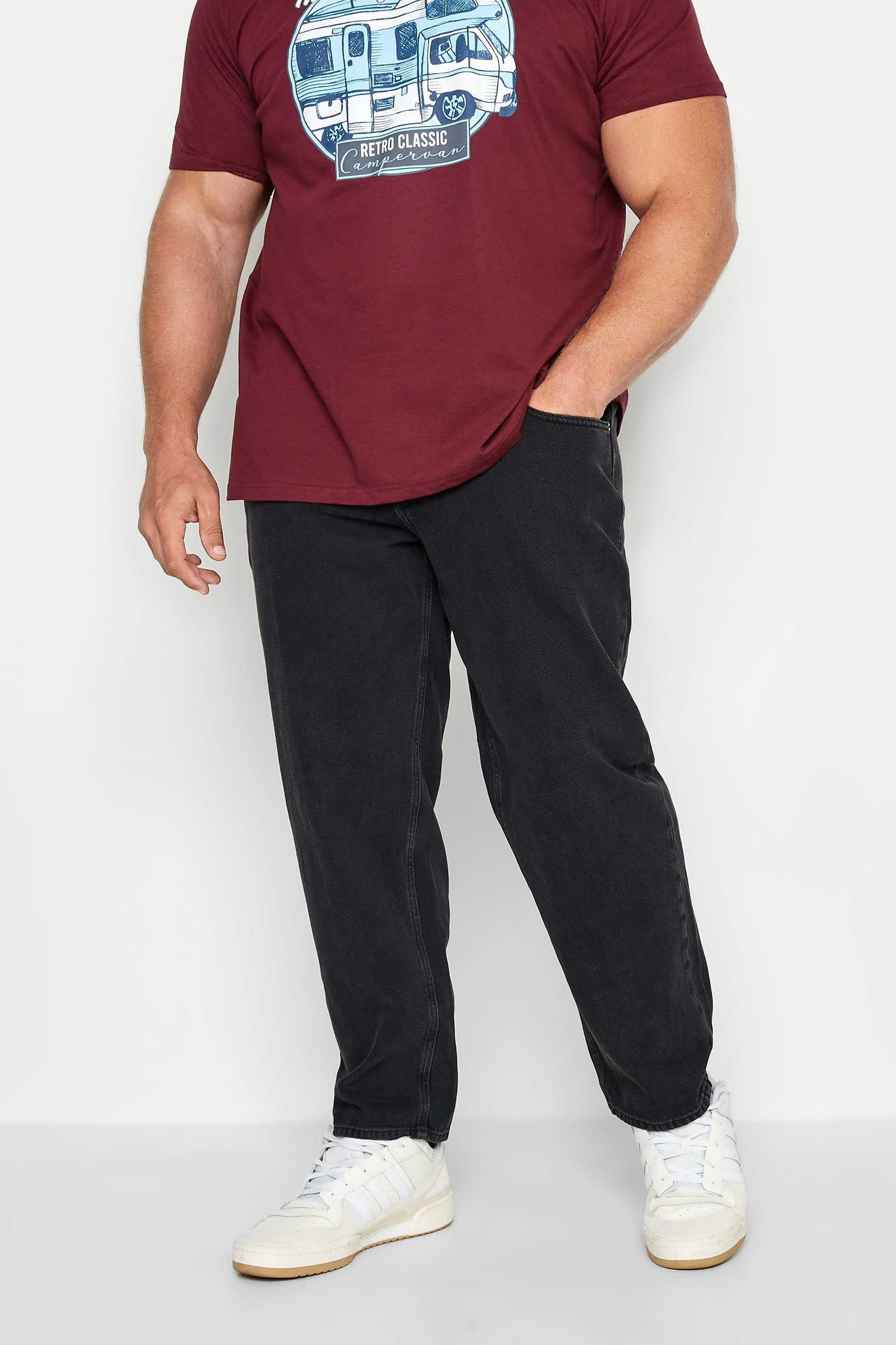 JACK & JONES Big & Tall Men's Black Jeans | BadRhino 3