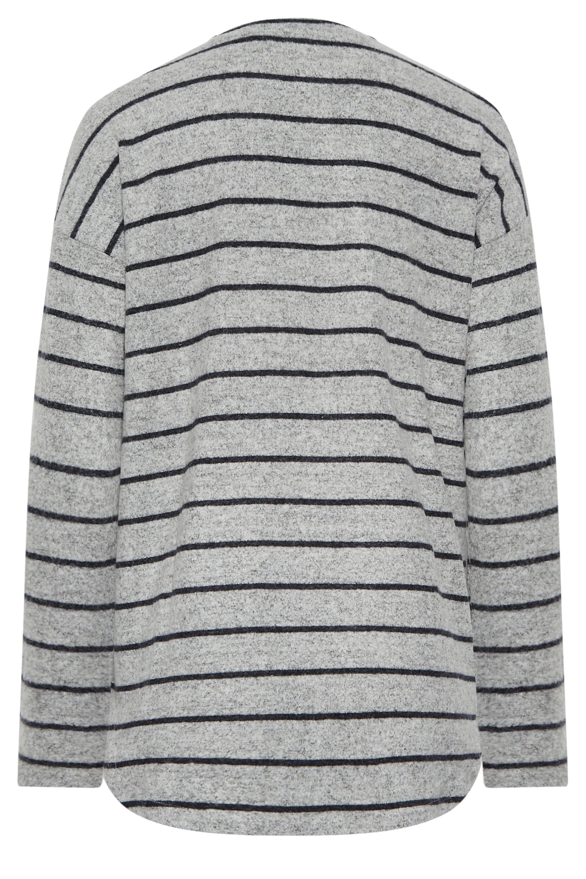 LTS Tall Women's Grey Stripe Soft Touch Top | Long Tall Sally 7