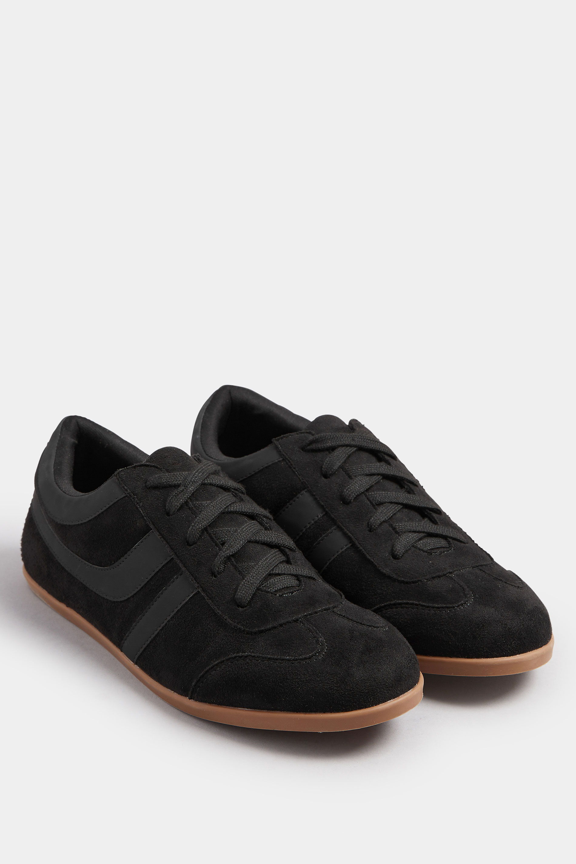 LTS Black Padded Retro Trainers In Standard Fit | Long Tall Sally 2