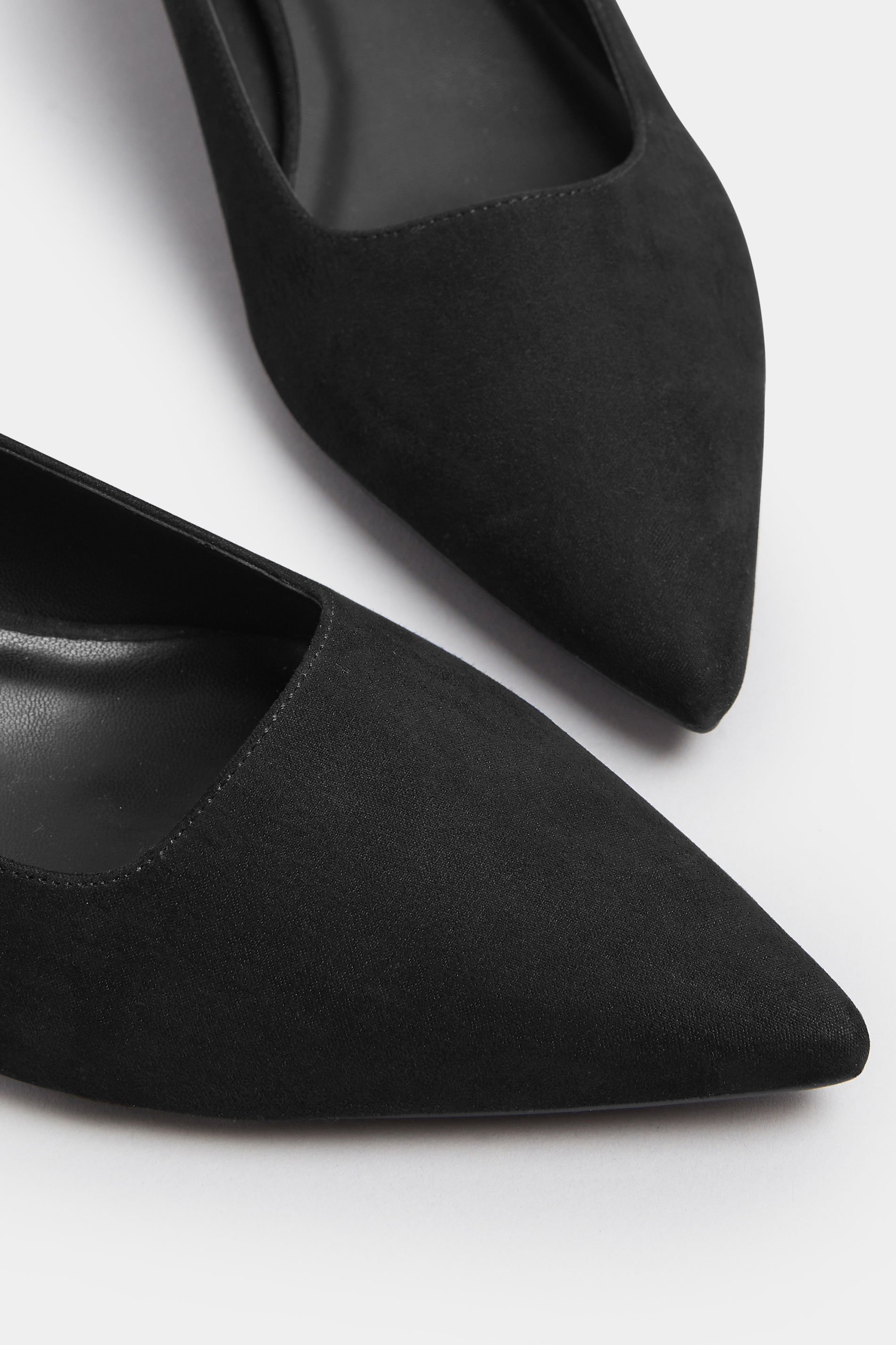 LTS Black Pointed Block Court Heel | Long Tall Sally 5