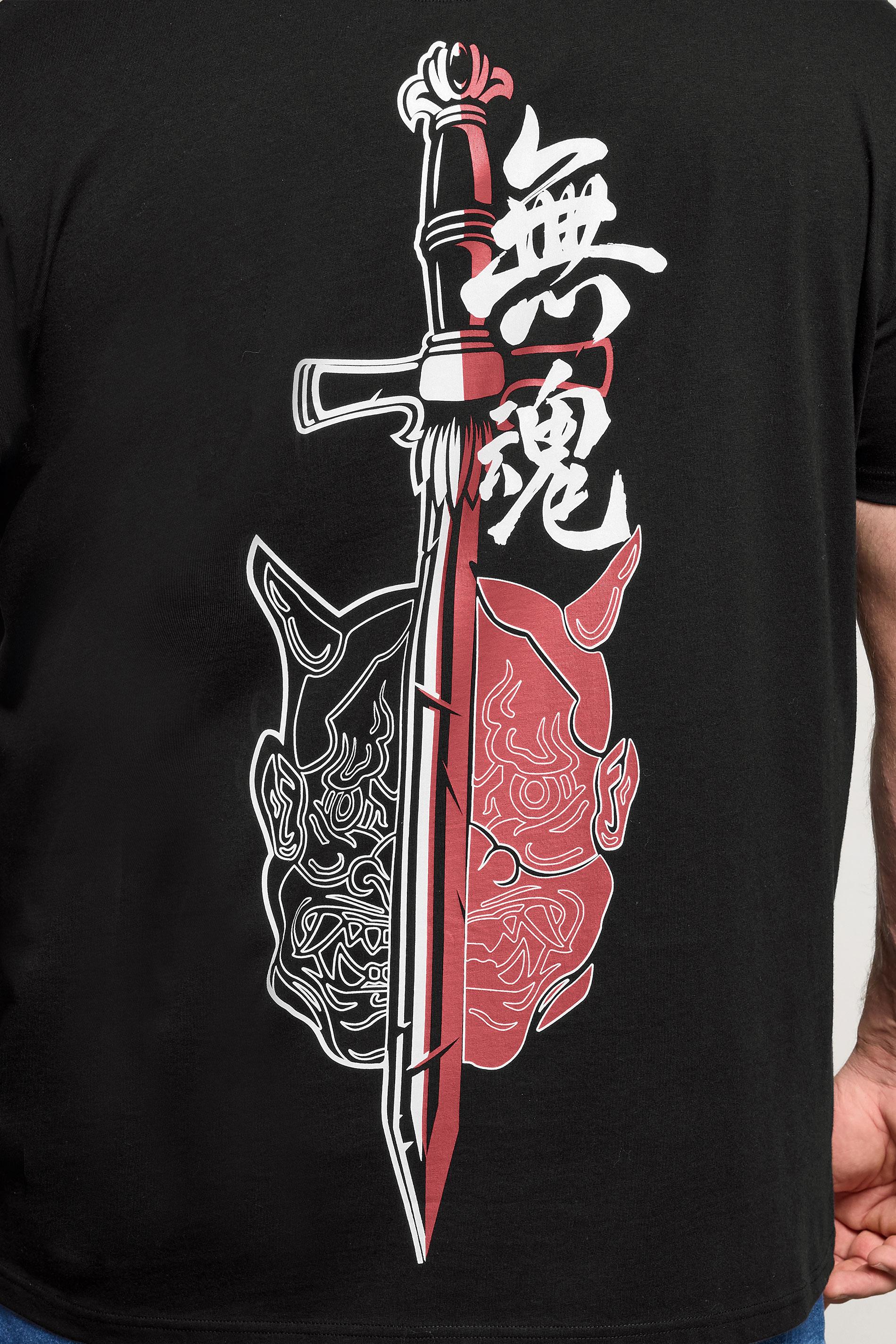 BadRhino Big & Tall Black Japanese Sword Graphic T-Shirt | BadRhino 5