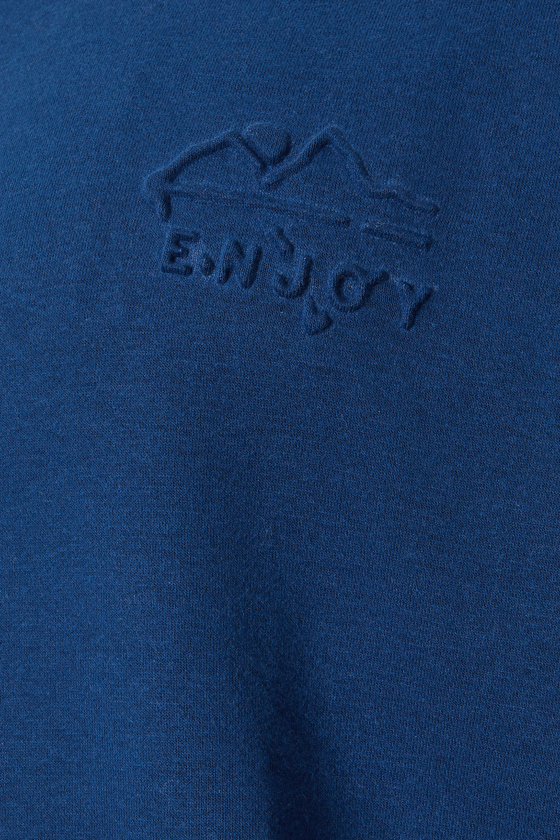 BLEND Big & Tall Navy Blue Embossed Hoodie | BadRhino 2