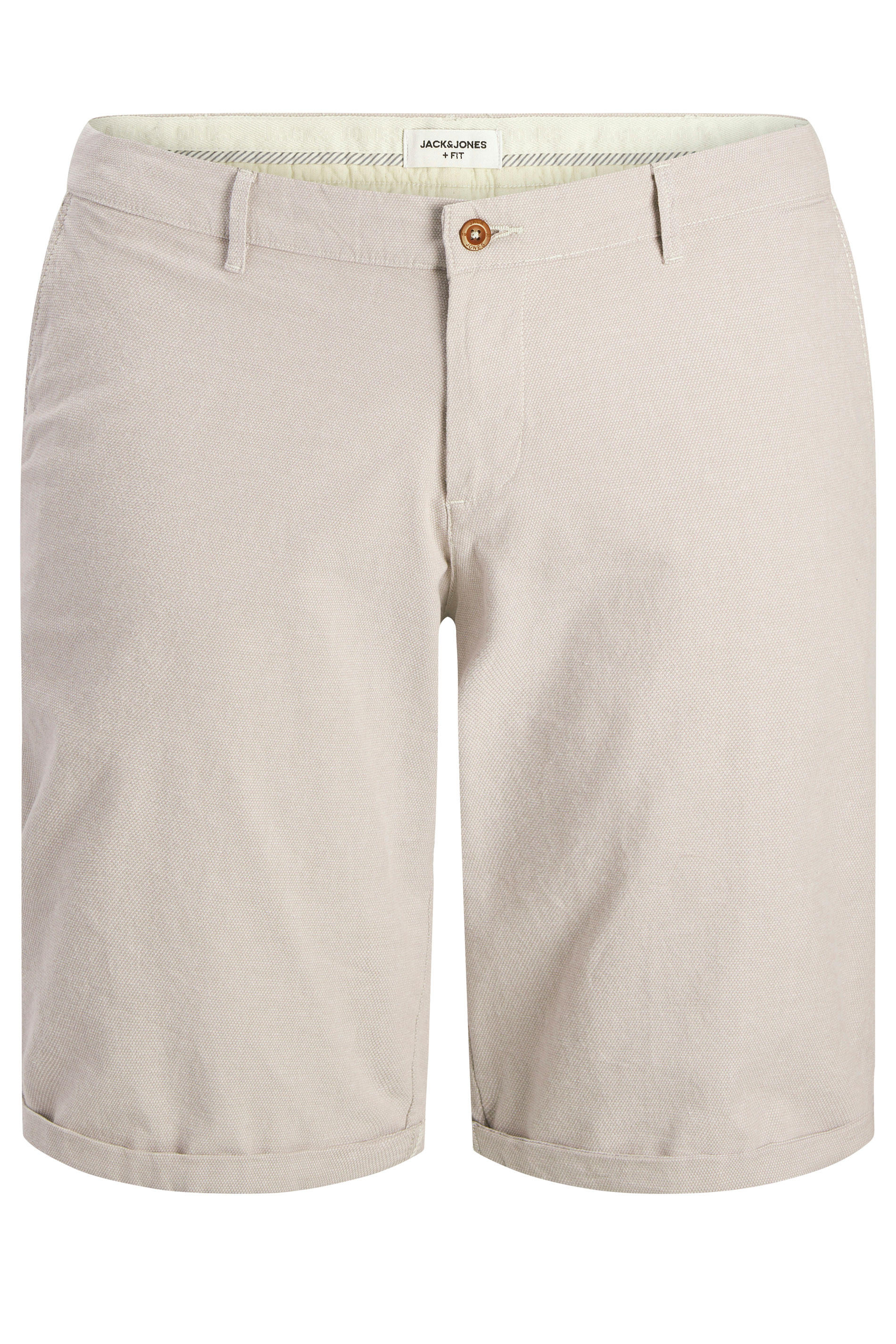 JACK & JONES Big & Tall Moonbeam White Chino Shorts | BadRhino 2