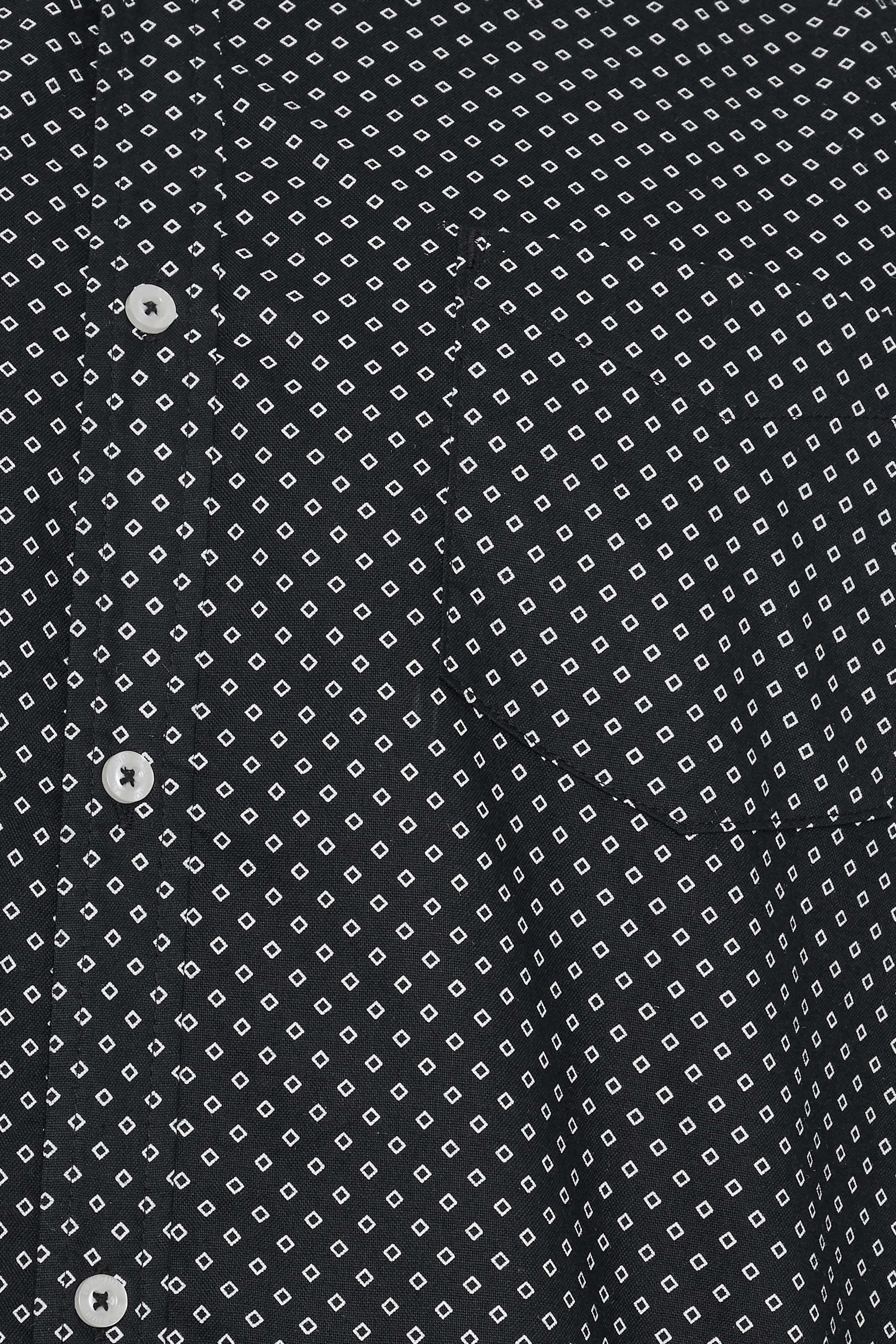 BadRhino Big & Tall Black Geometric Print Party Shirt | BadRhino 4