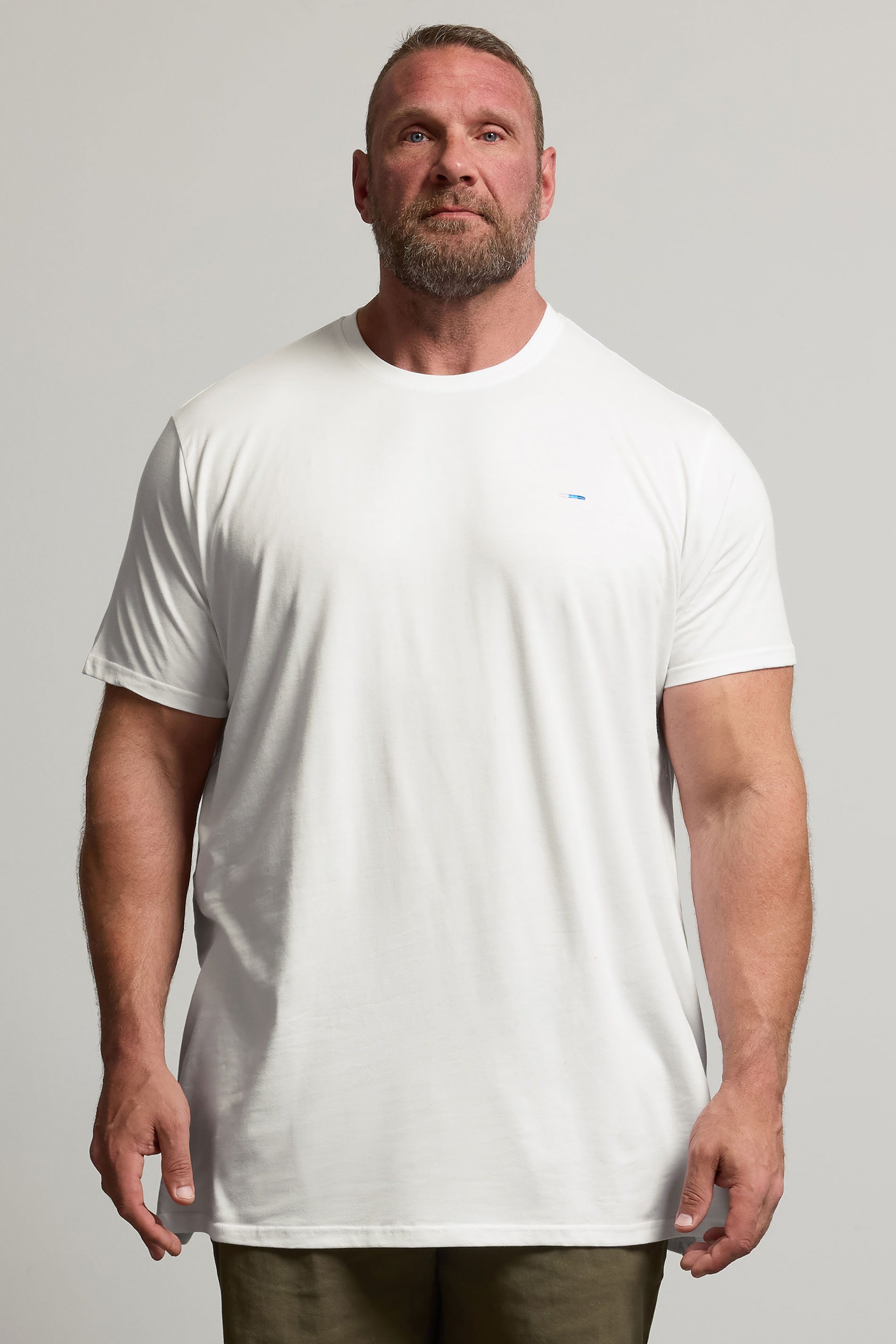 BadRhino Big & Tall White Extra Long Core T-Shirt | BadRhino 1