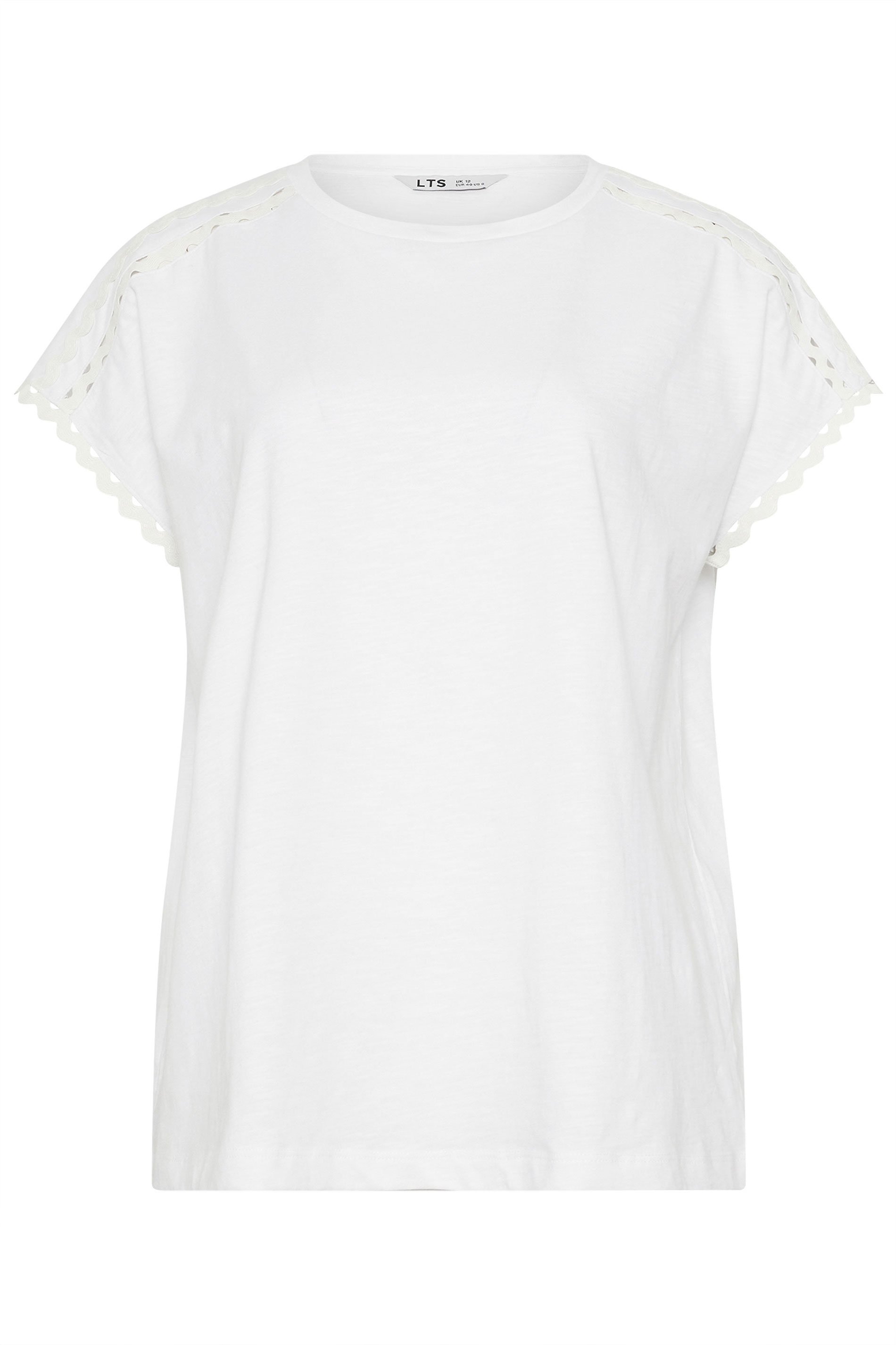 LTS Tall Women's White Swirl Hem T-Shirt | Long Tall Sally 2