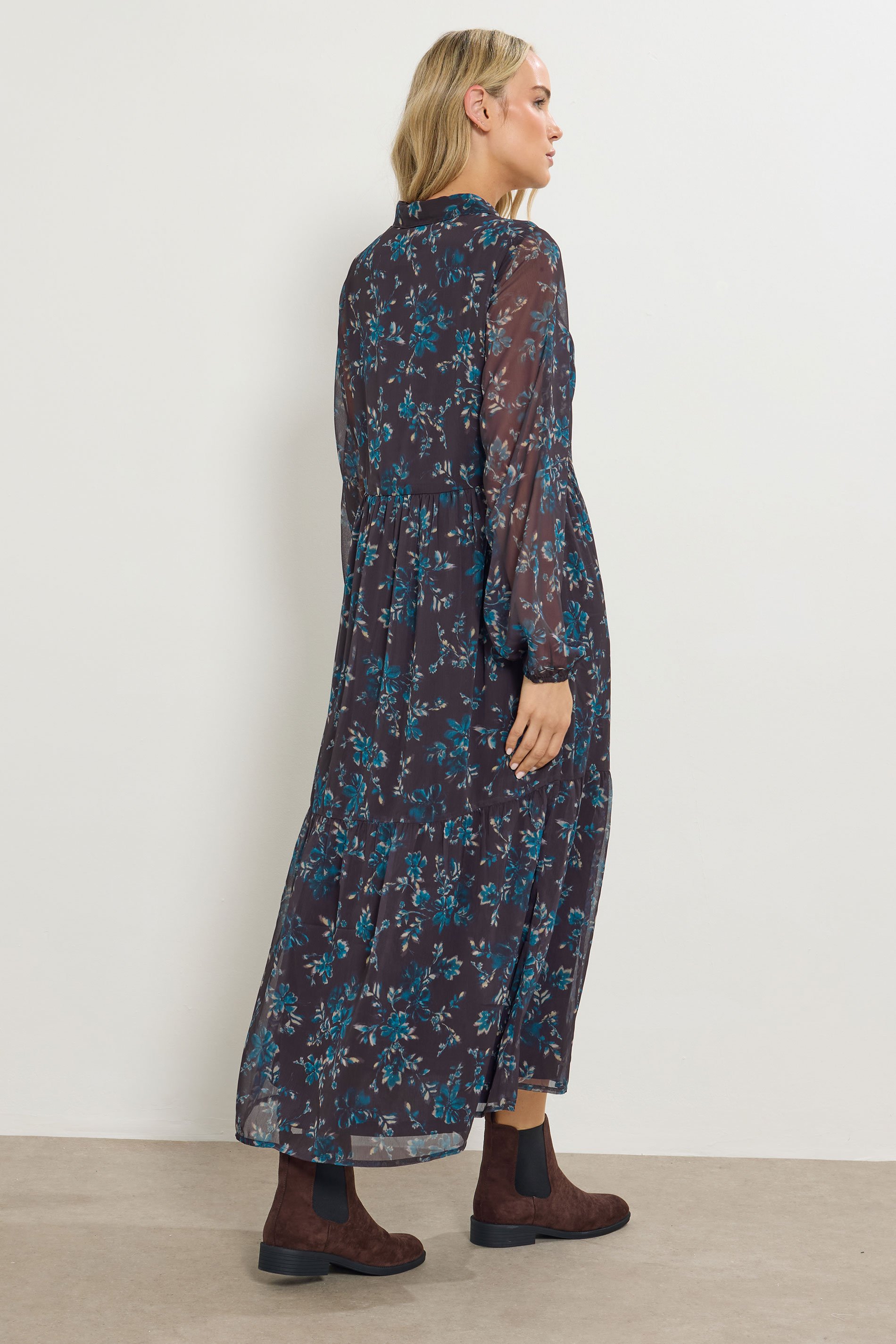 LTS Tall Purple Floral Tiered Midaxi Dress | Long Tall Sally 4