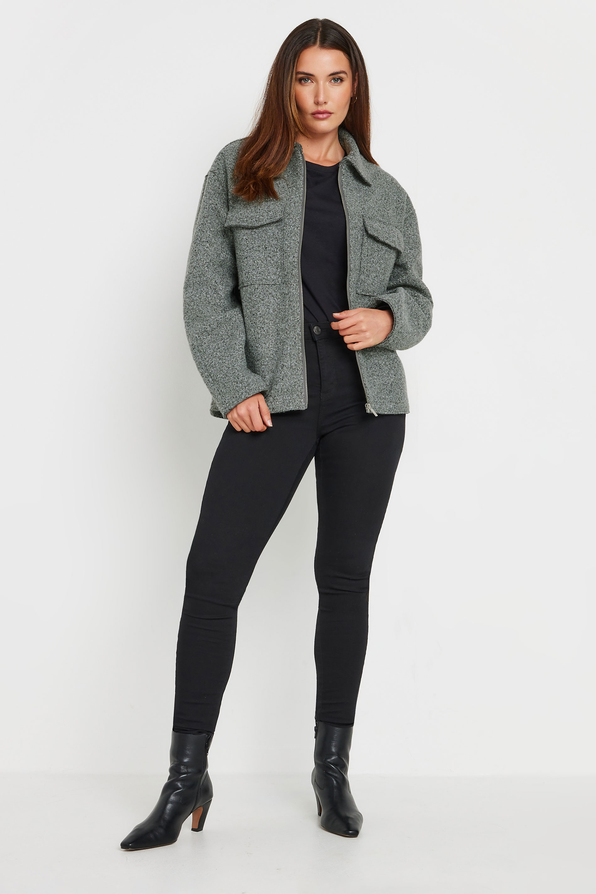 LTS Tall Grey Textured Shacket | Long Tall Sally 4