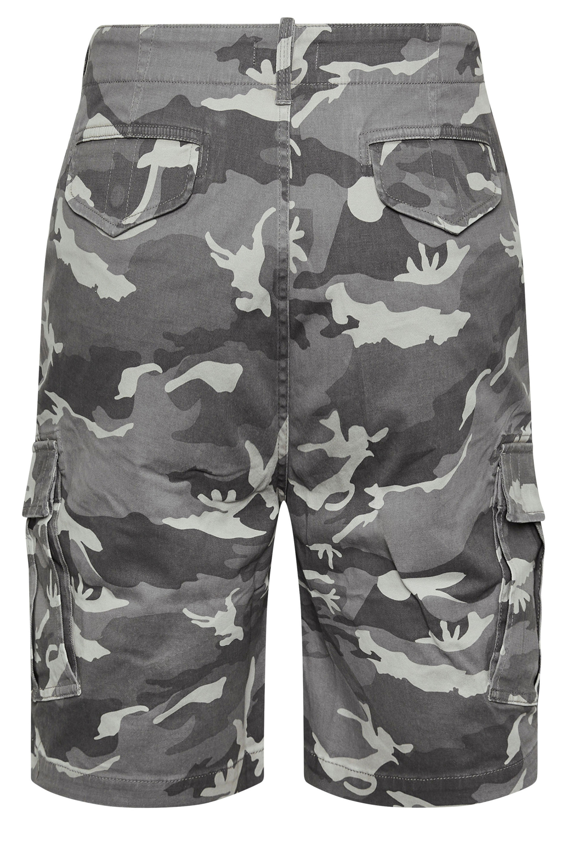 BadRhino Big & Tall Grey Camo Cargo Shorts | BadRhino 7