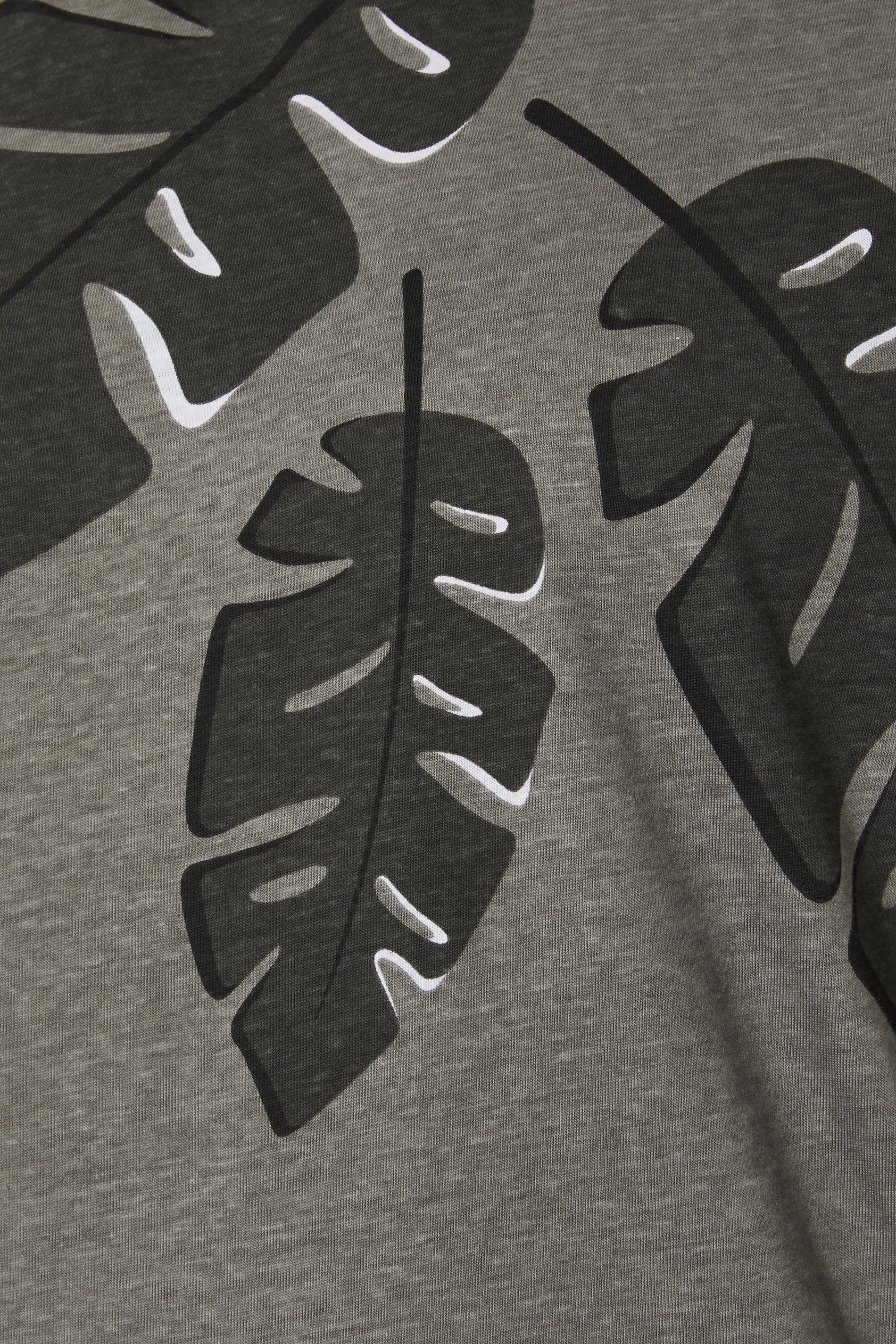 BadRhino Big & Tall Grey Palm Print Short Sleeve T-Shirt | BadRhino 6