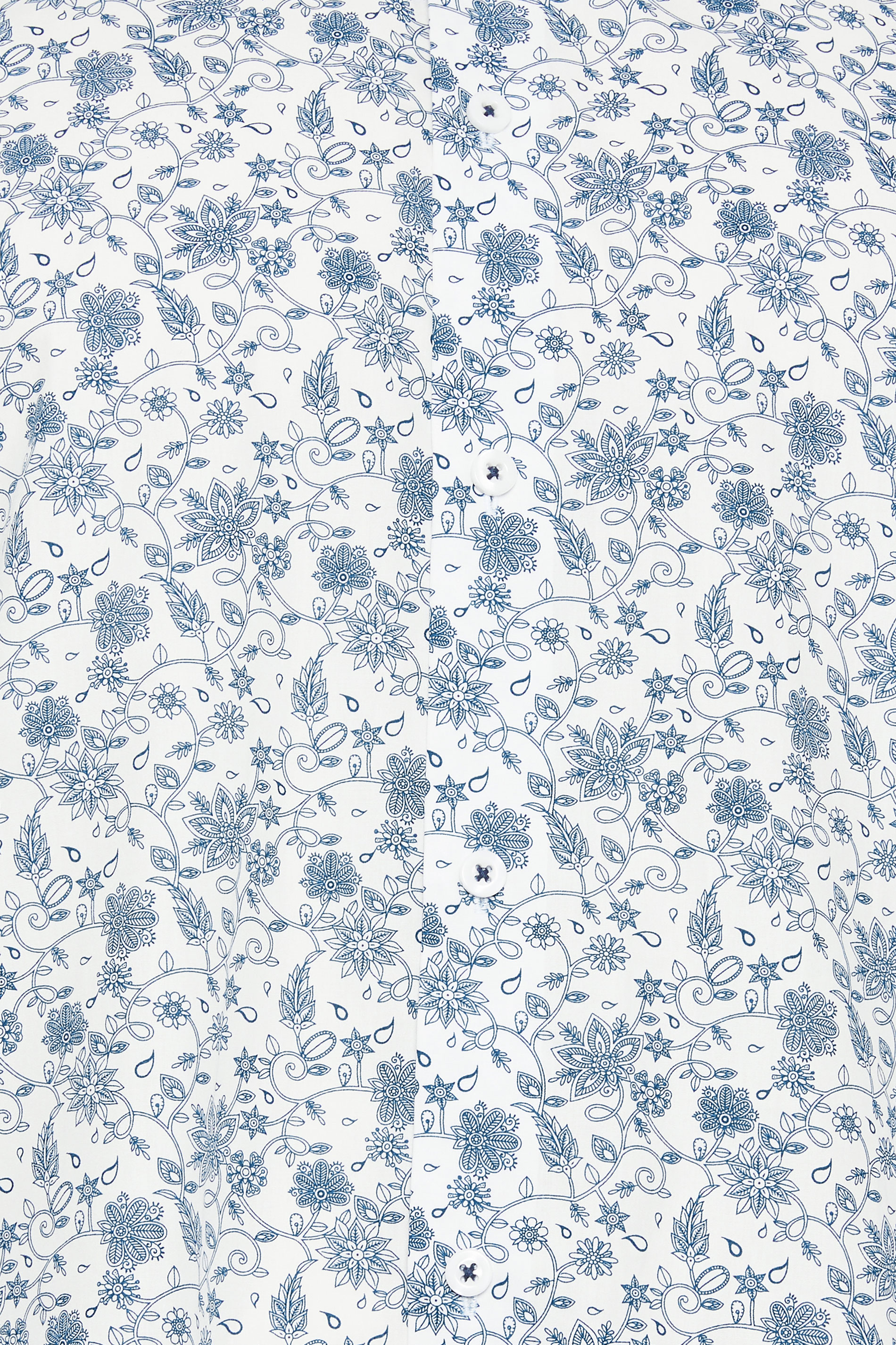 BadRhino Tailoring Big & Tall Premium White & Blue Paisley Print Long Sleeve Shirt | BadRhino 2