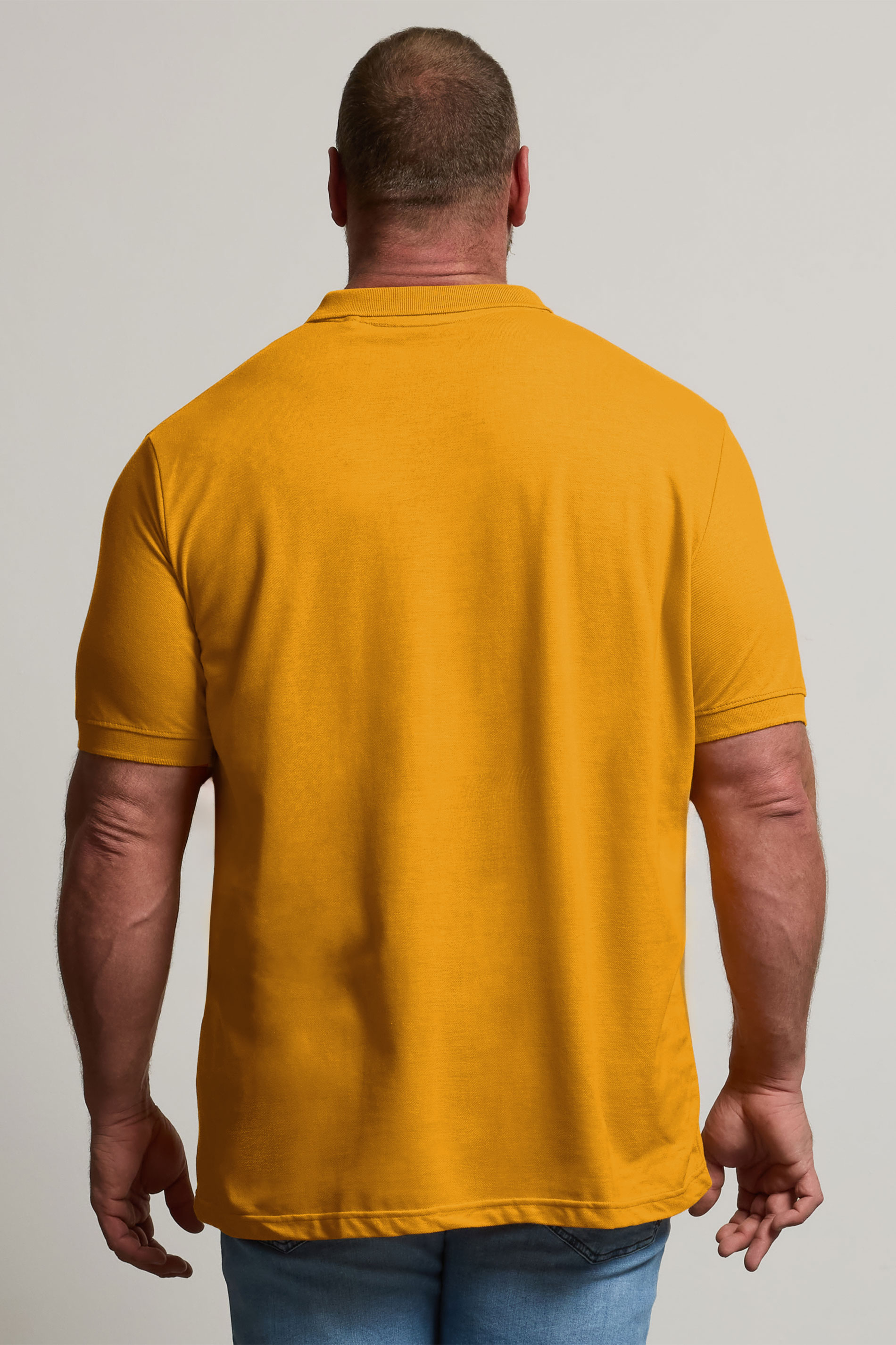 BadRhino Big & Tall Mustard Yellow Polo Shirt | BadRhino 4