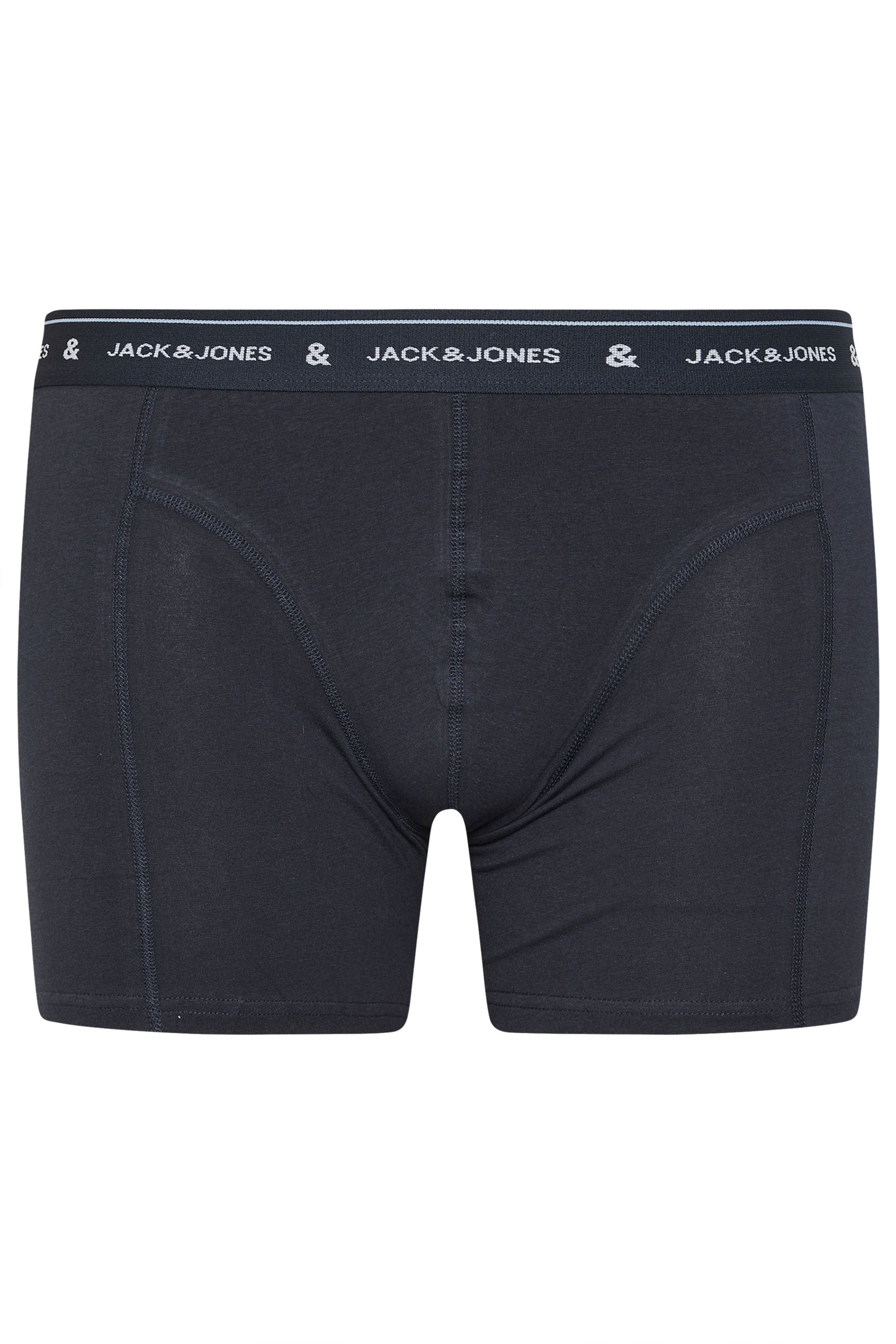 JACK & JONES Big & Tall 5 PACK Light Blue & Black Boxers | BadRhino 9