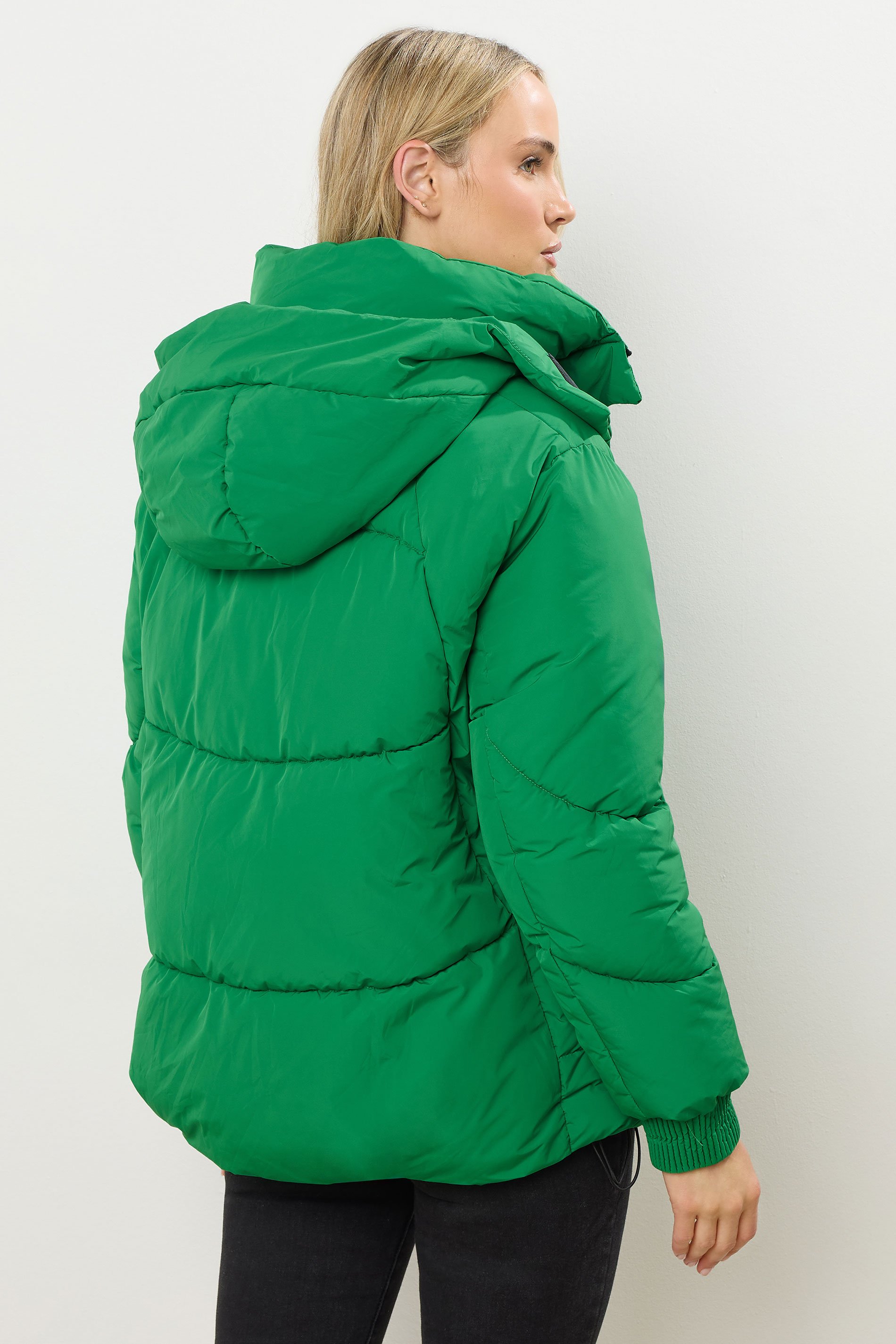 LTS Tall Green Oversized Padded Coat | Long Tall Sally 4