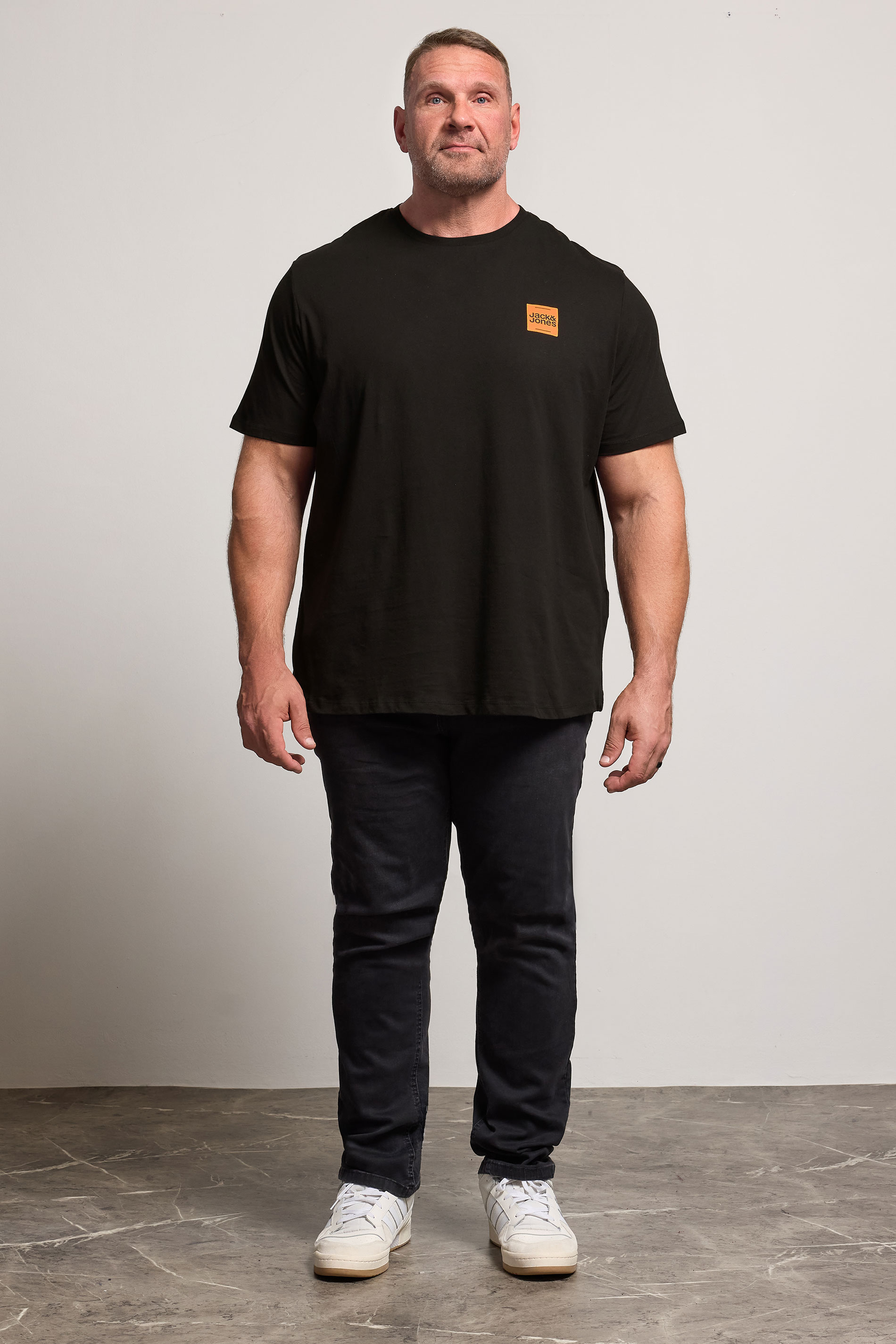 JACK & JONES Big & Tall Black Logo T-Shirt | BadRhino 2
