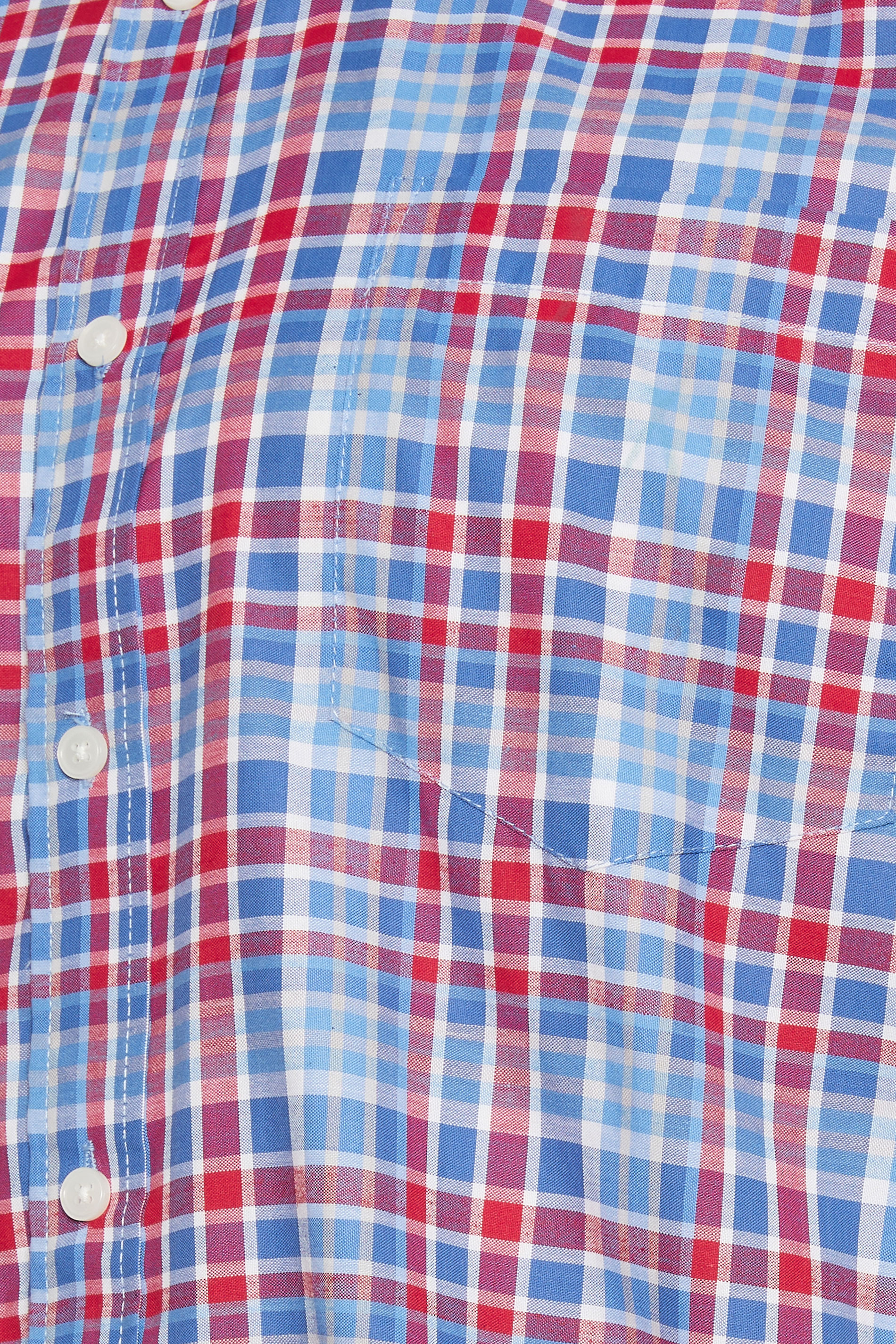 ESPIONAGE Big & Tall Blue & Red Check Shirt | BadRhino 2