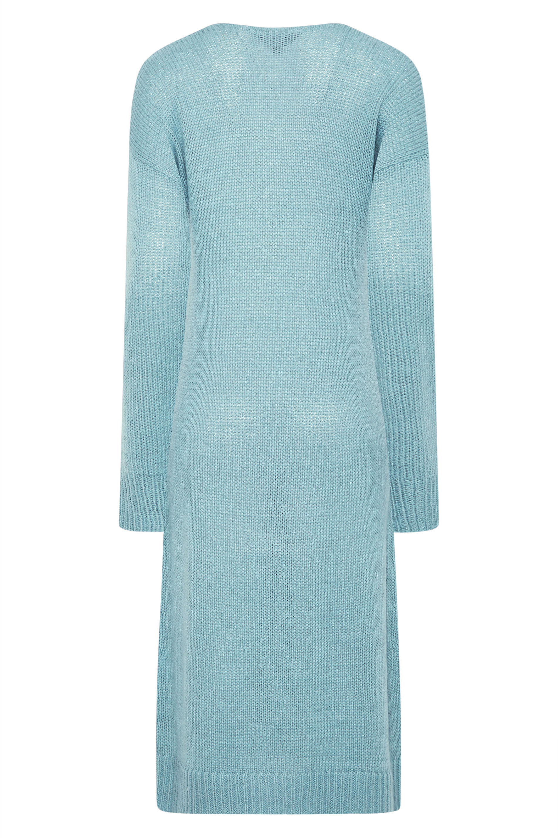 LTS Tall Women's Denim Blue Knitted Midi Dress | Long Tall Sally 6