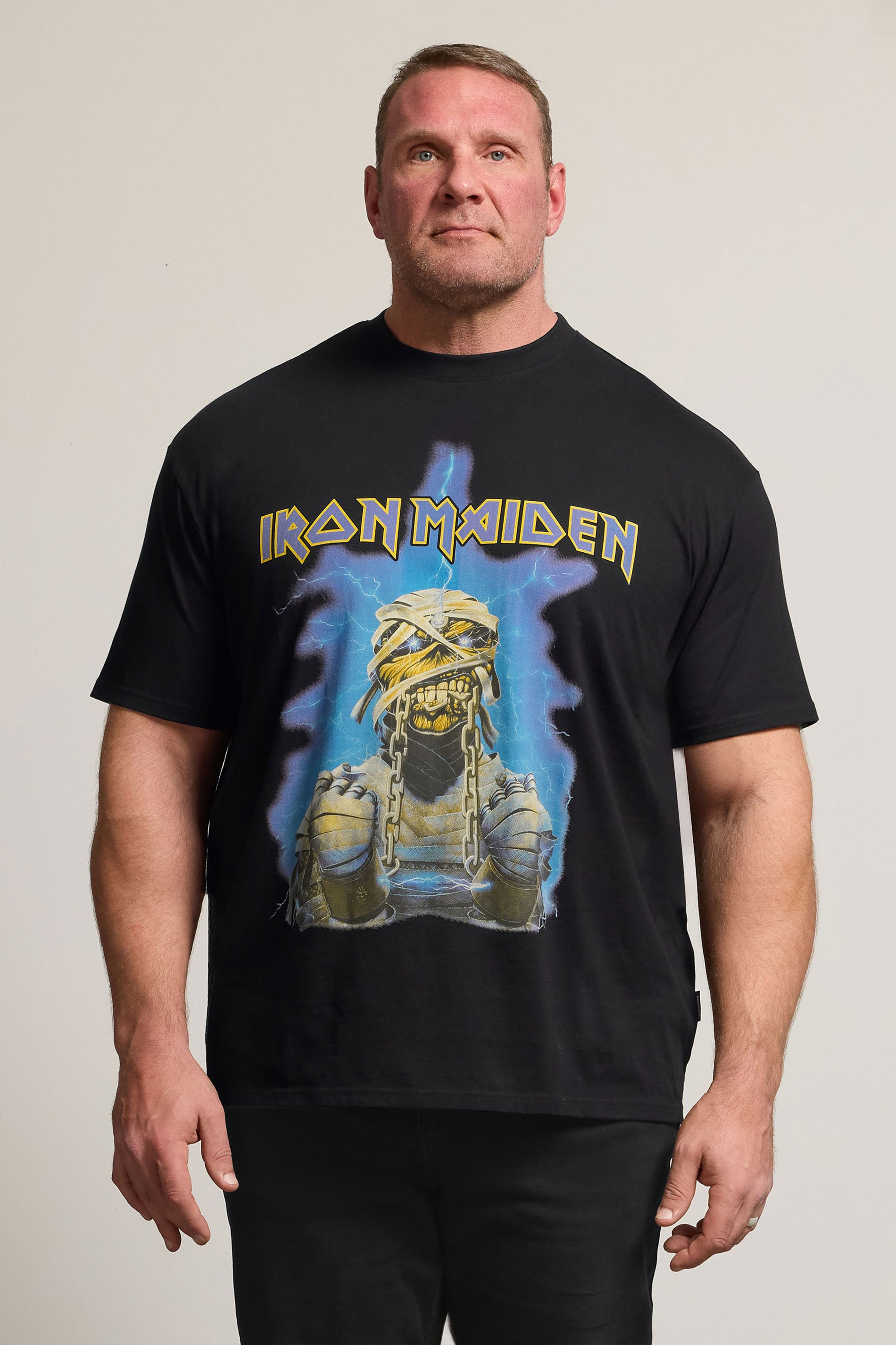 BadRhino Big & Tall Black & Blue Iron Maiden Graphic T-Shirt | BadRhino 1